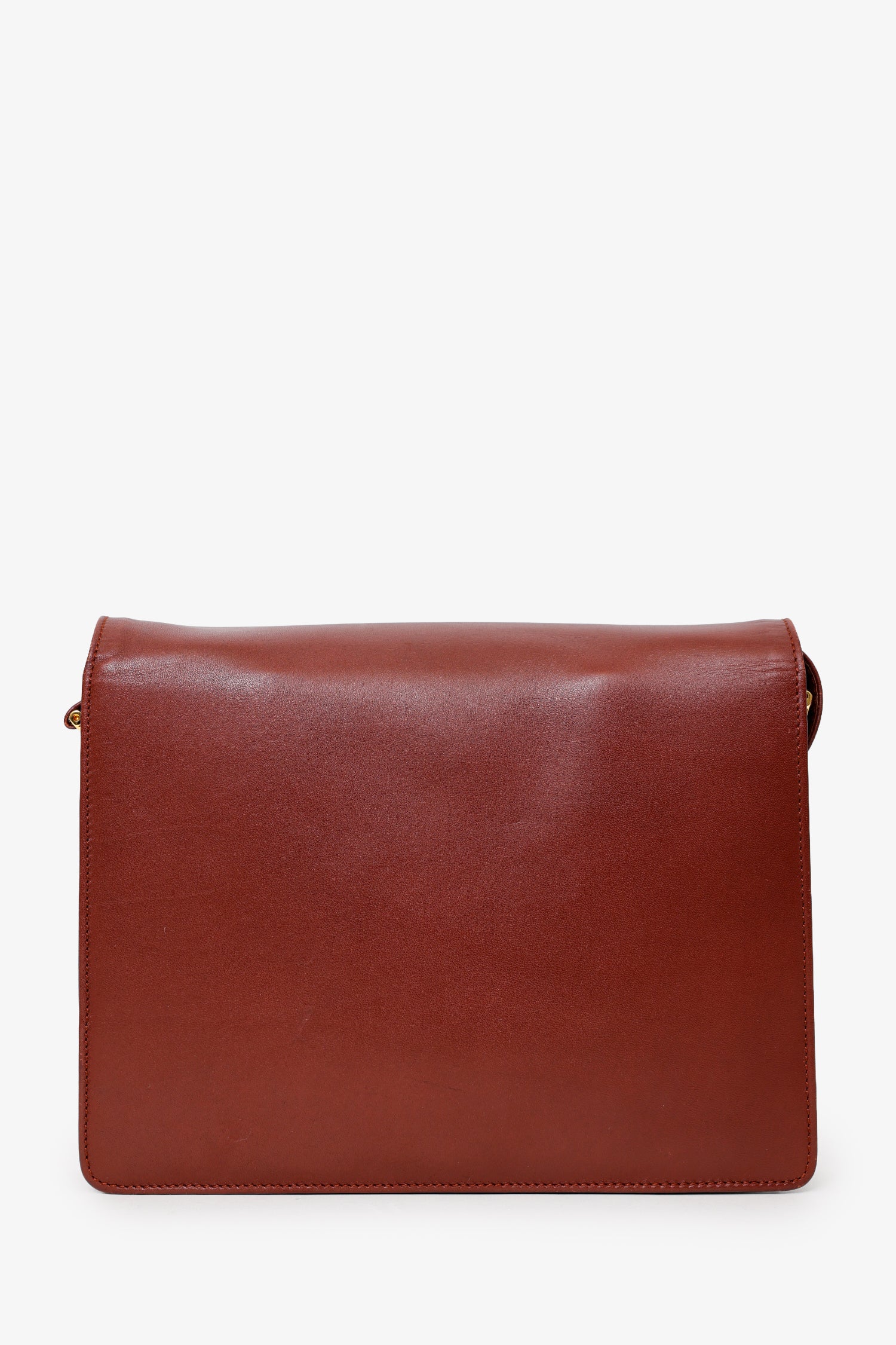 Cartier Vintage Burgundy Leather Envolope Must de Cartier Shoulder Bag - Image 3