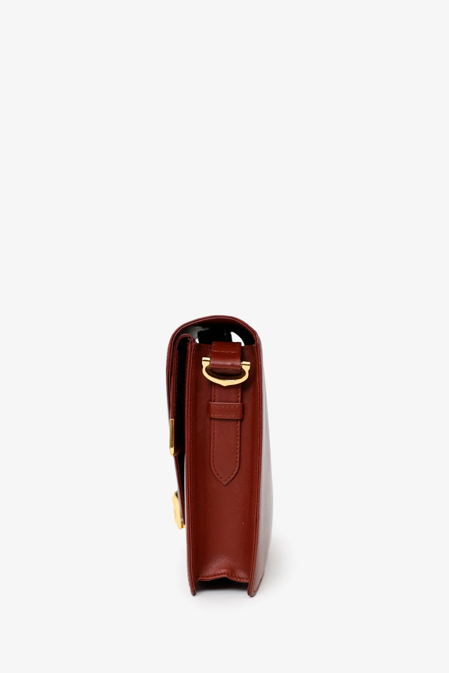 Cartier Vintage Burgundy Leather Envolope Must de Cartier Shoulder Bag - Image 4