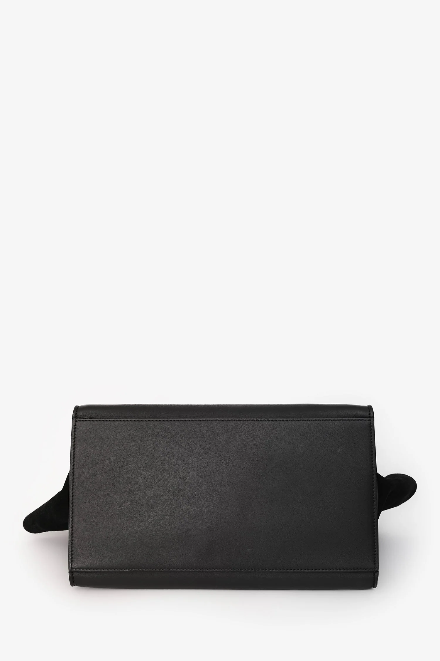 Celine 2011 Black Croc Embossed Leather Medium Trapeze Shoulder Bag - Image 5