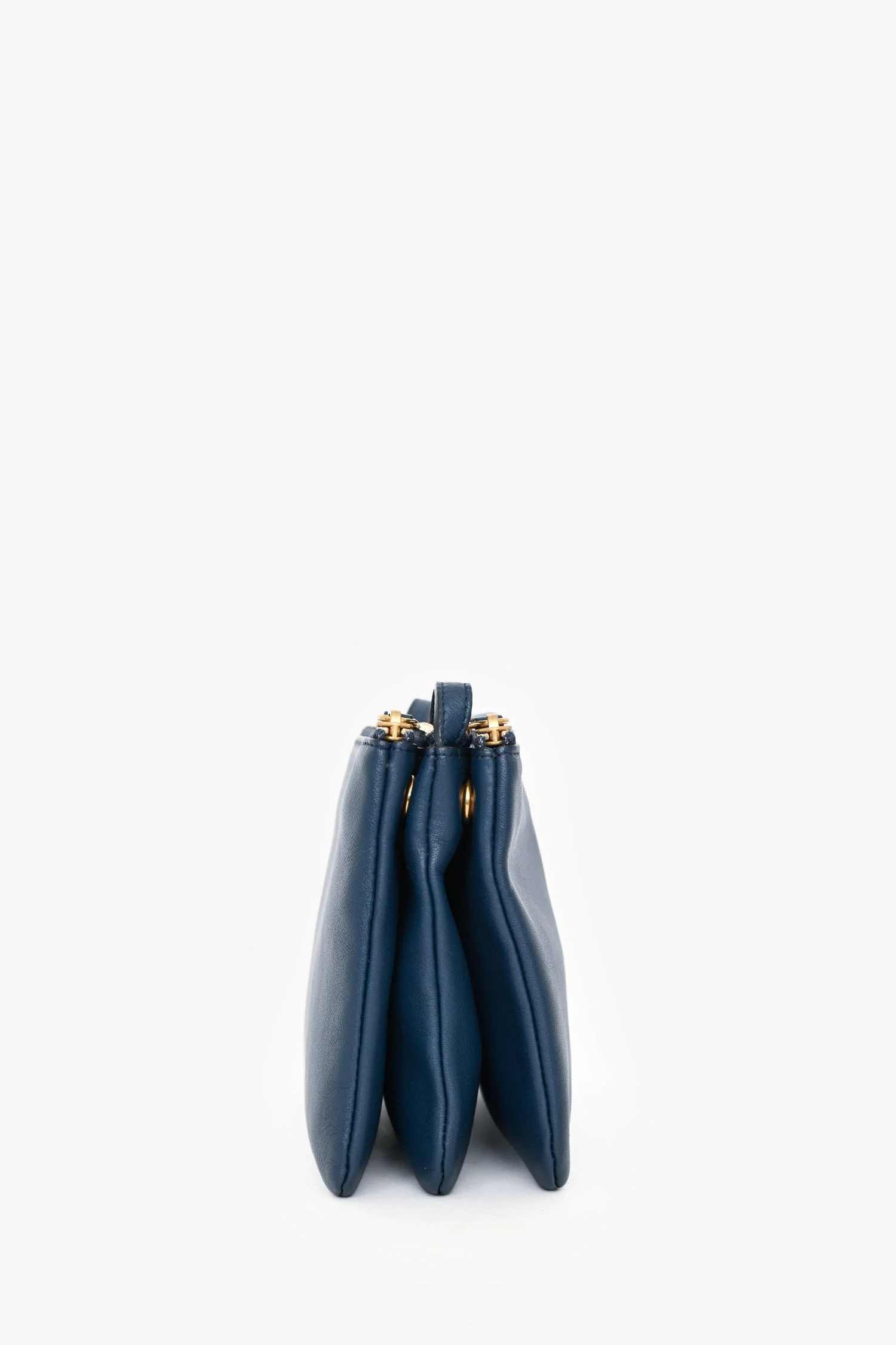 Celine 2018 Navy Blue Leather Small Trio Crossbody - Image 2