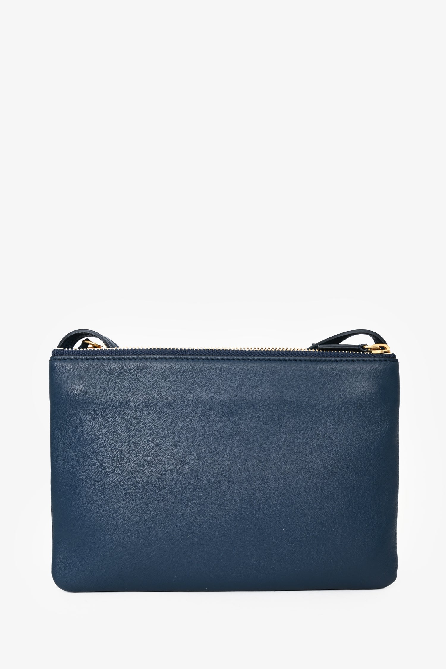 Celine 2018 Navy Blue Leather Small Trio Crossbody - Image 3