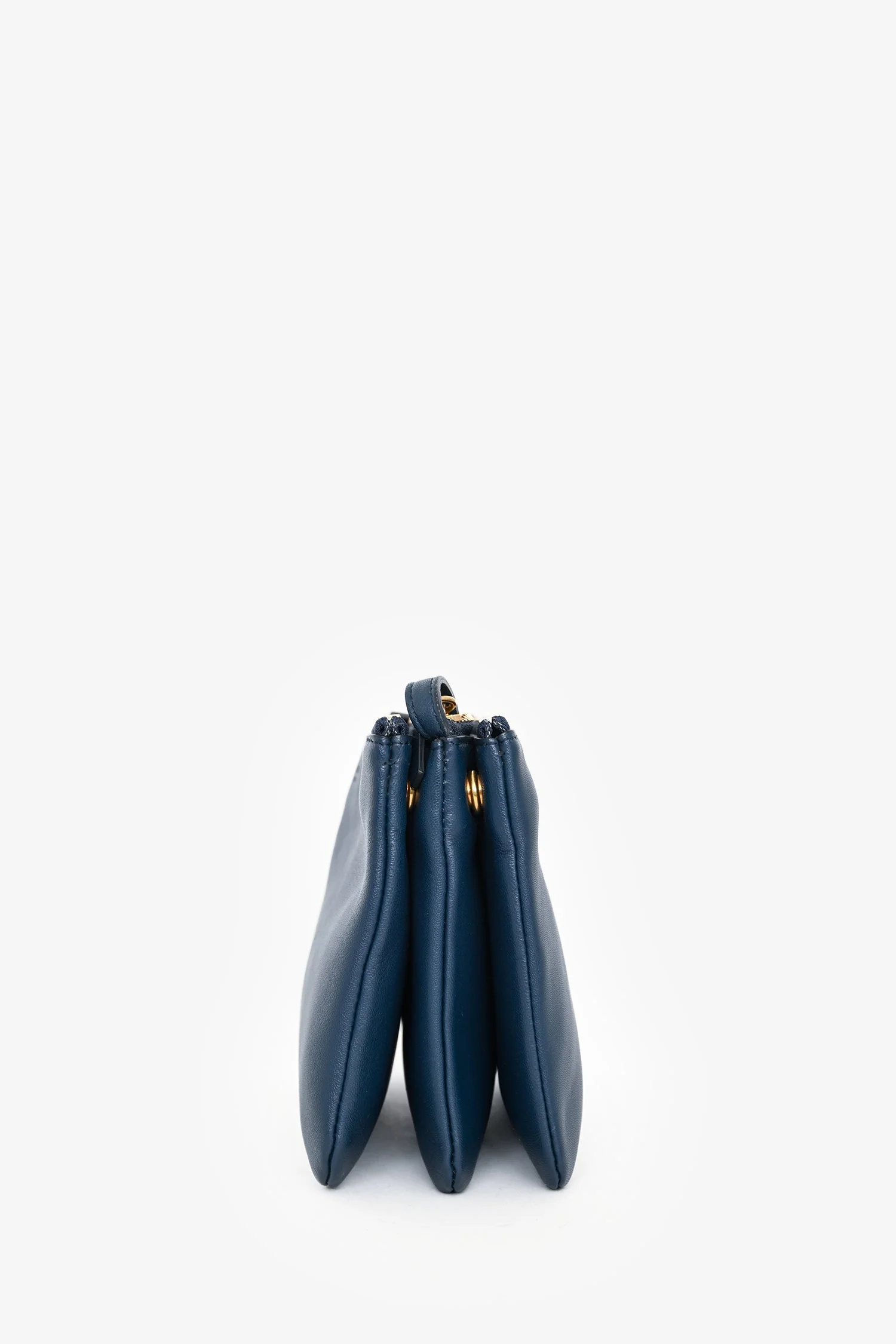 Celine 2018 Navy Blue Leather Small Trio Crossbody - Image 4
