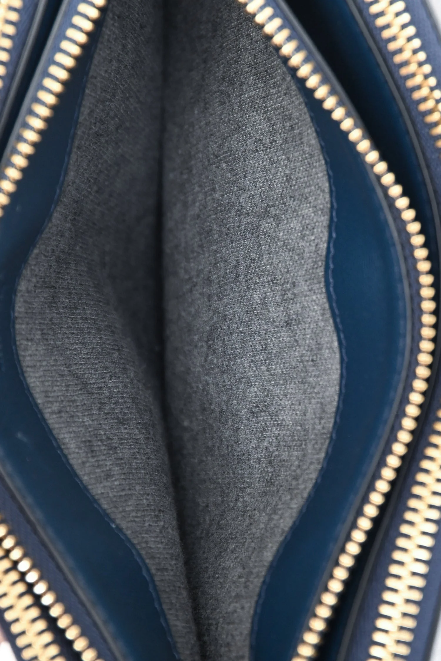 Celine 2018 Navy Blue Leather Small Trio Crossbody - Image 6