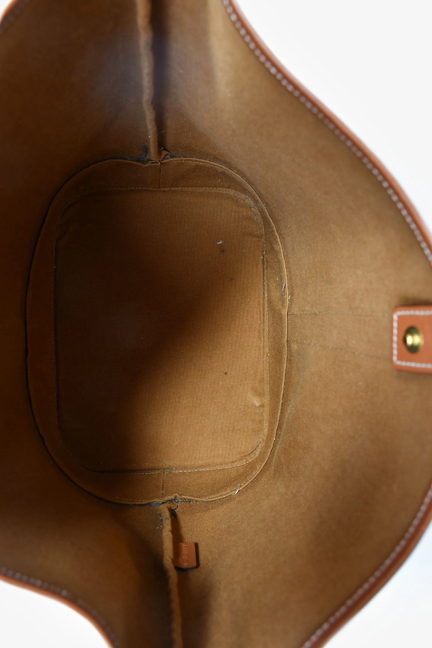 Celine 2019 Brown Canvas/Leather Triomphe Medium Bucket Bag - Image 6