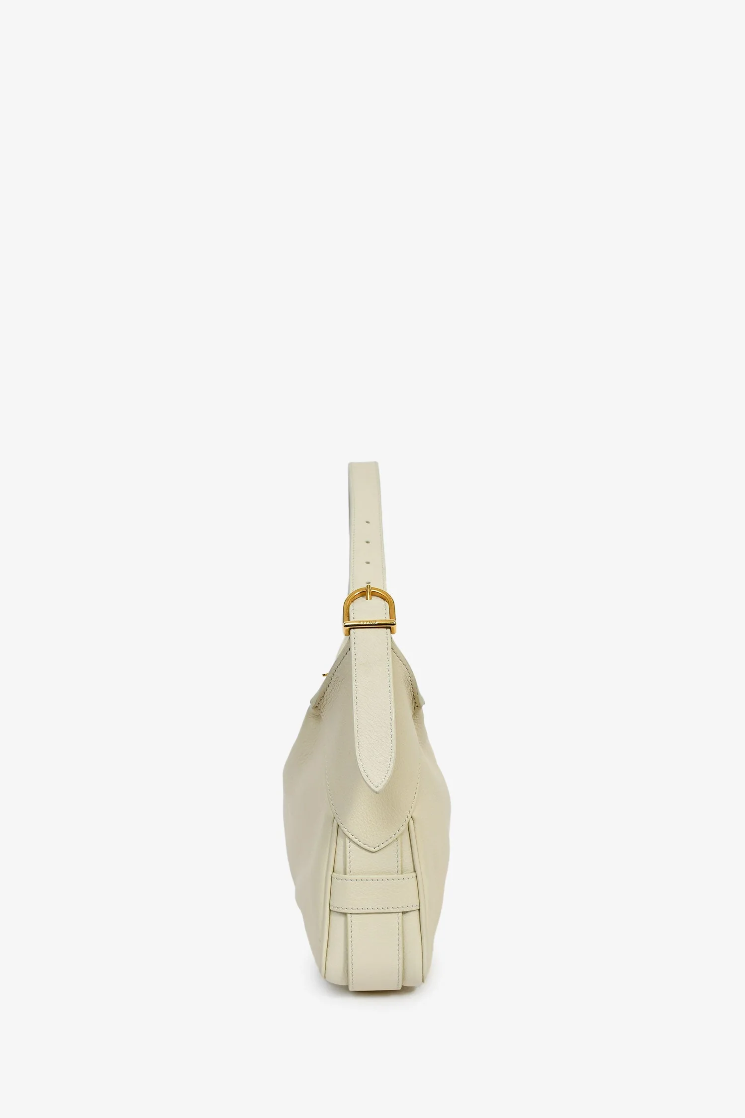 Celine 2021 Cream Leather 'Romy' Medium Shoulder Bag - Image 3