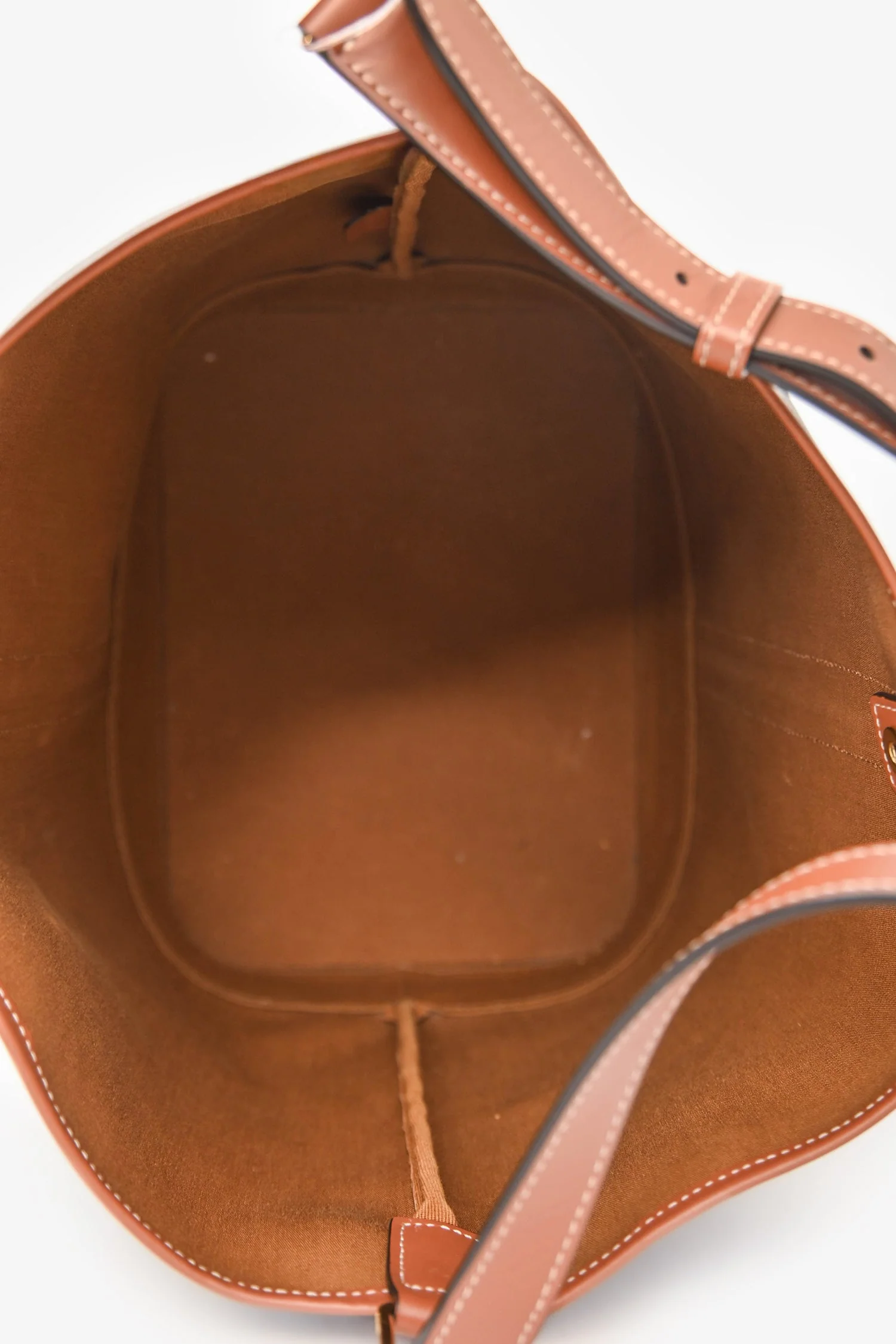 Celine 2022 Brown Canvas/Leather Triomphe Medium Bucket Bag - Image 6