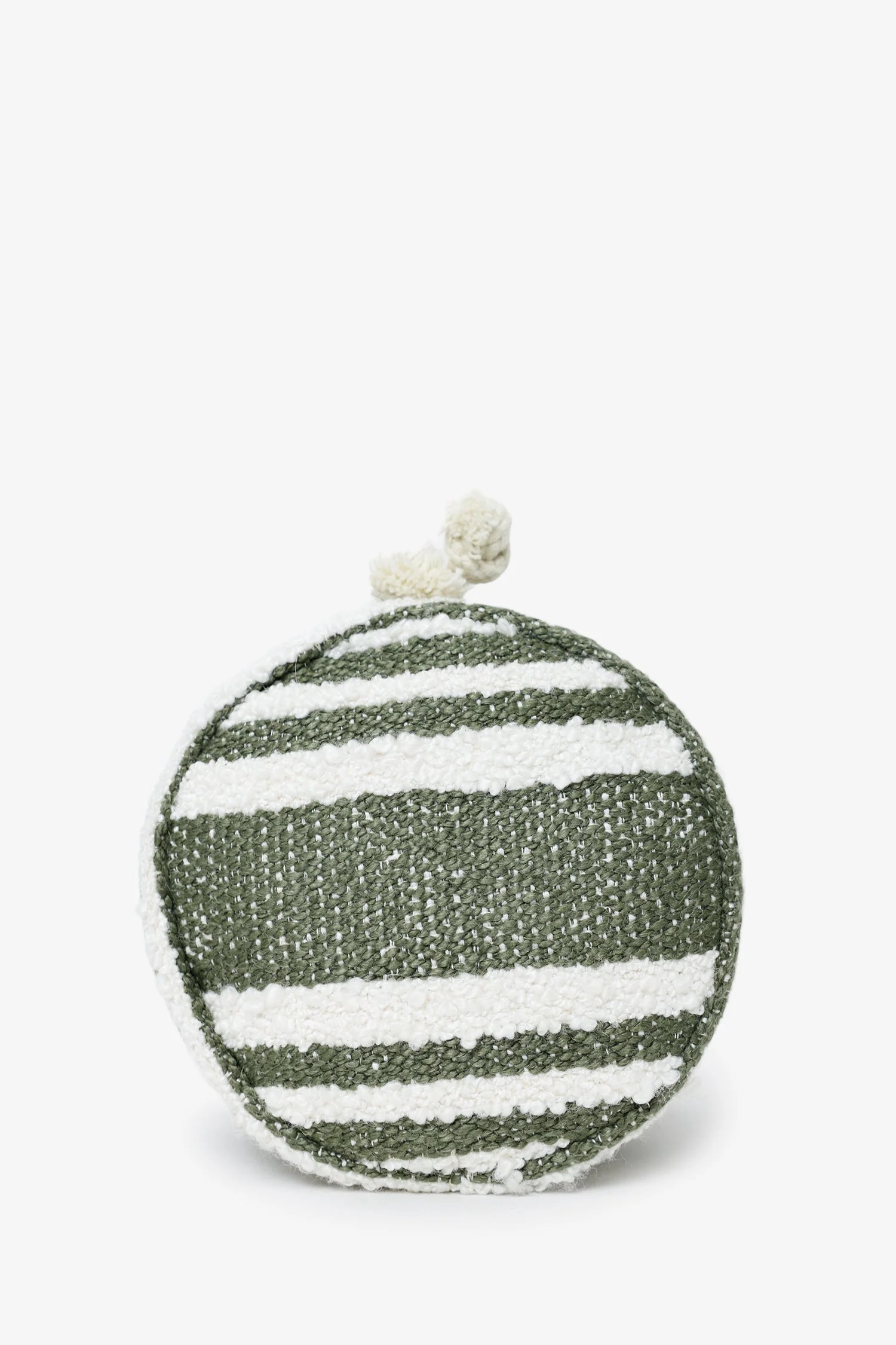 Celine 2022 Green/White Terry Cloth Teen Drawstring Plein Soleil Bucket Bag - Image 5