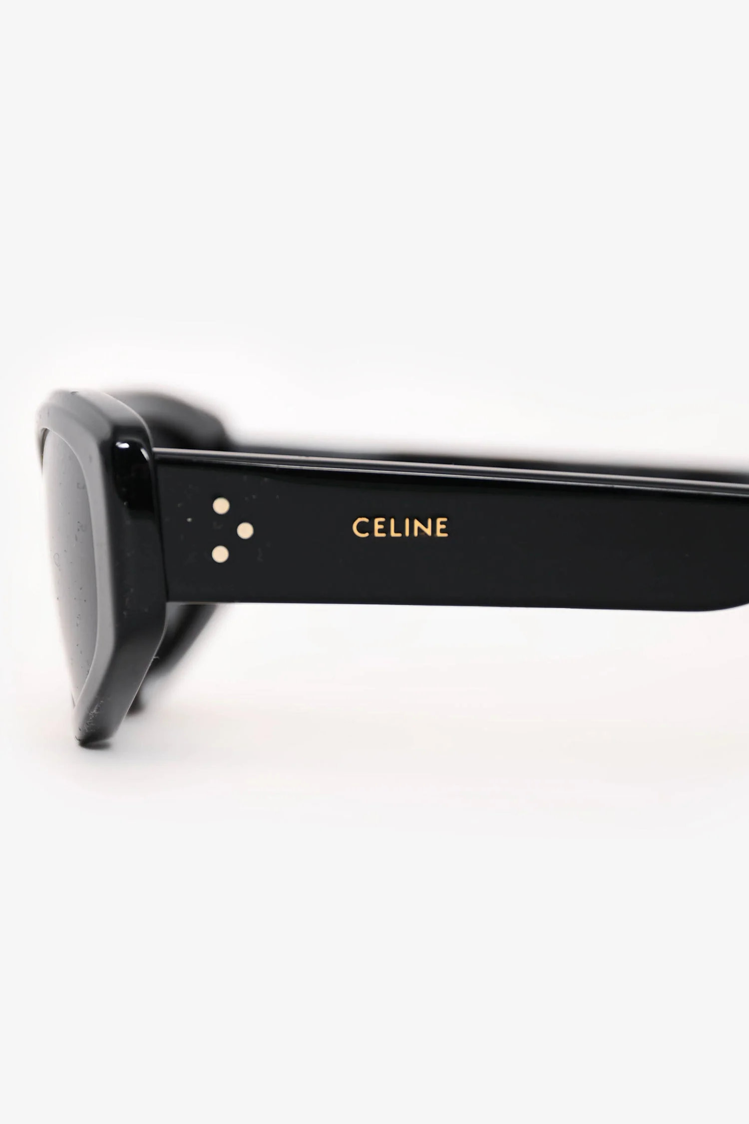 Celine Black Acrylic Frame Cat Eye Sunglasses - Image 4