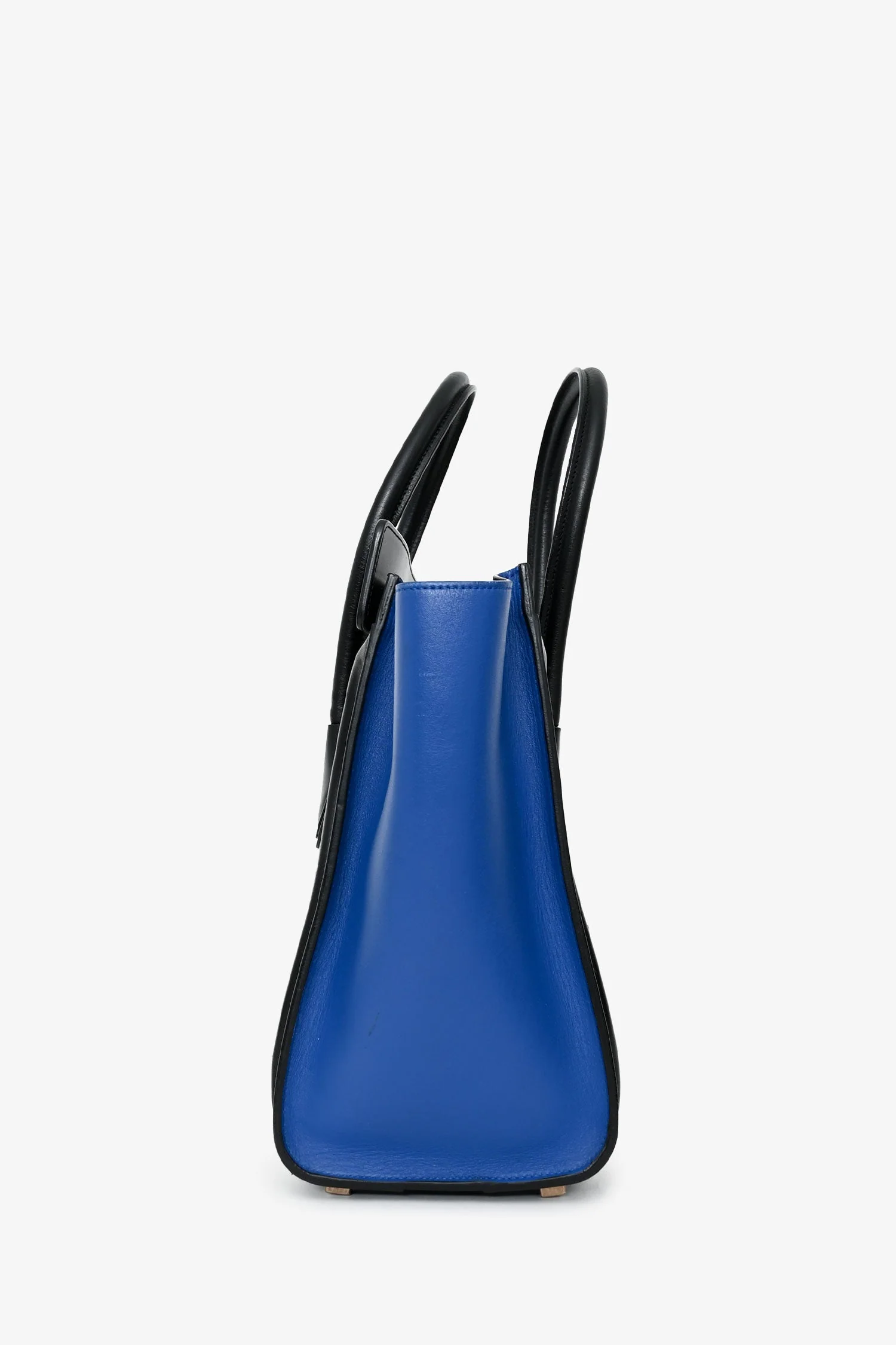 Celine Black/Blue/Taupe Leather Micro Luggage Bag - Image 3