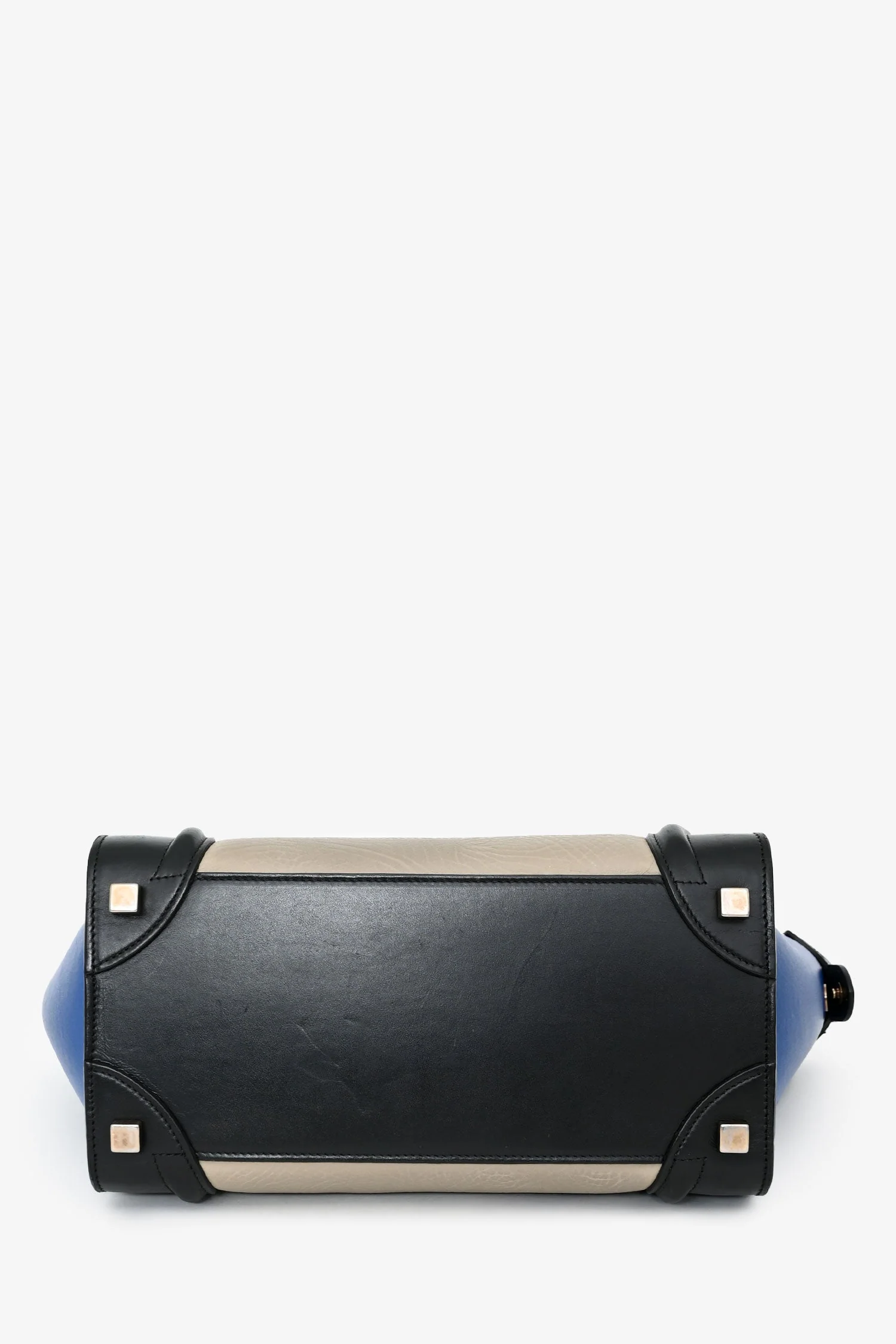 Celine Black/Blue/Taupe Leather Micro Luggage Bag - Image 5