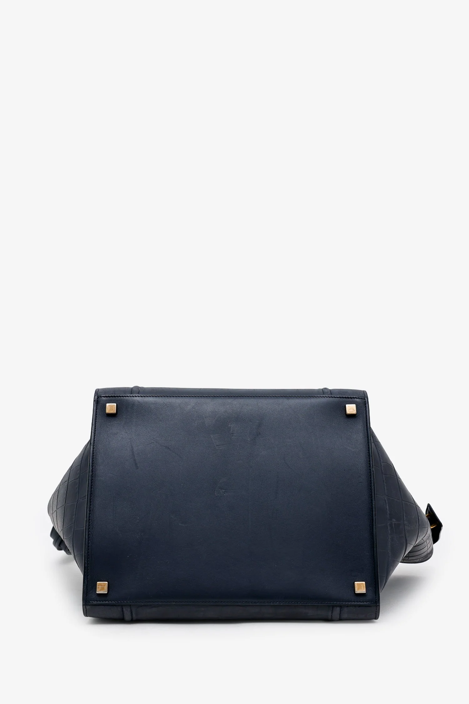 Celine Black Croc Embossed Leather Luggage Phantom Top Handle - Image 5