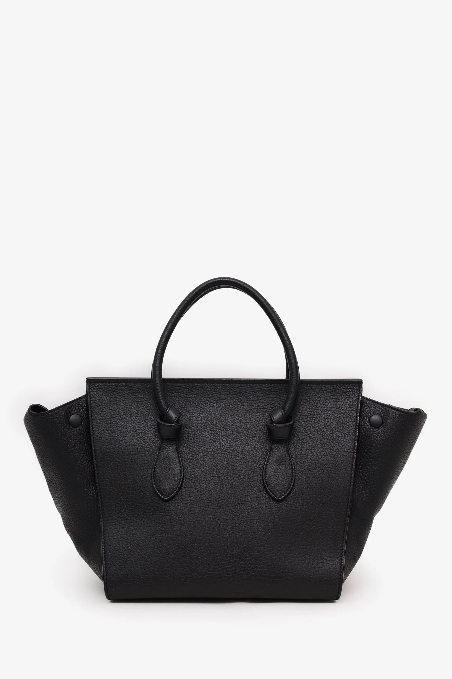 Celine Black Grained Calfskin Medium Tie Knot Tote Bag - Image 2