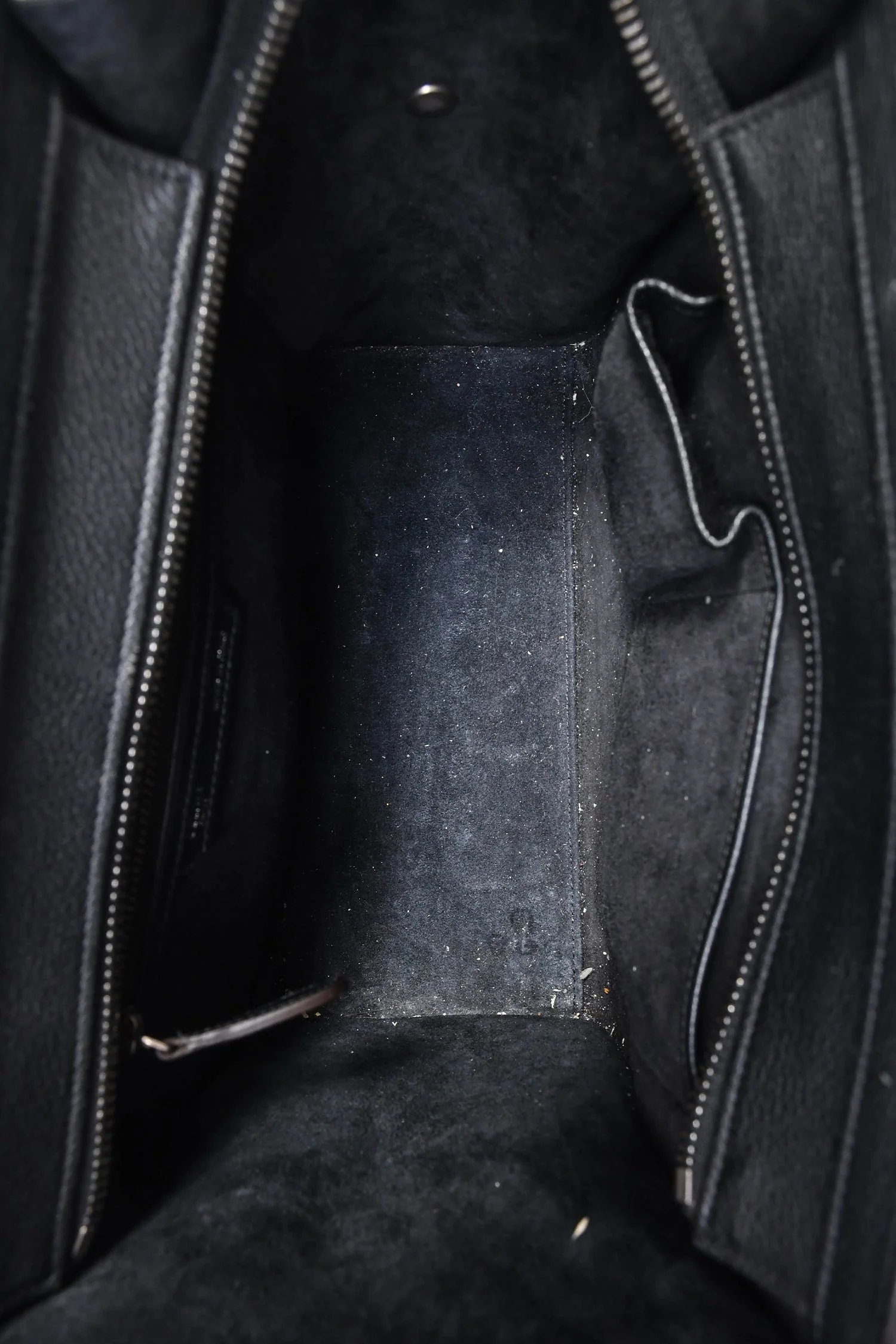 Celine Black Grained Leather Micro Luggage Tote - Image 7