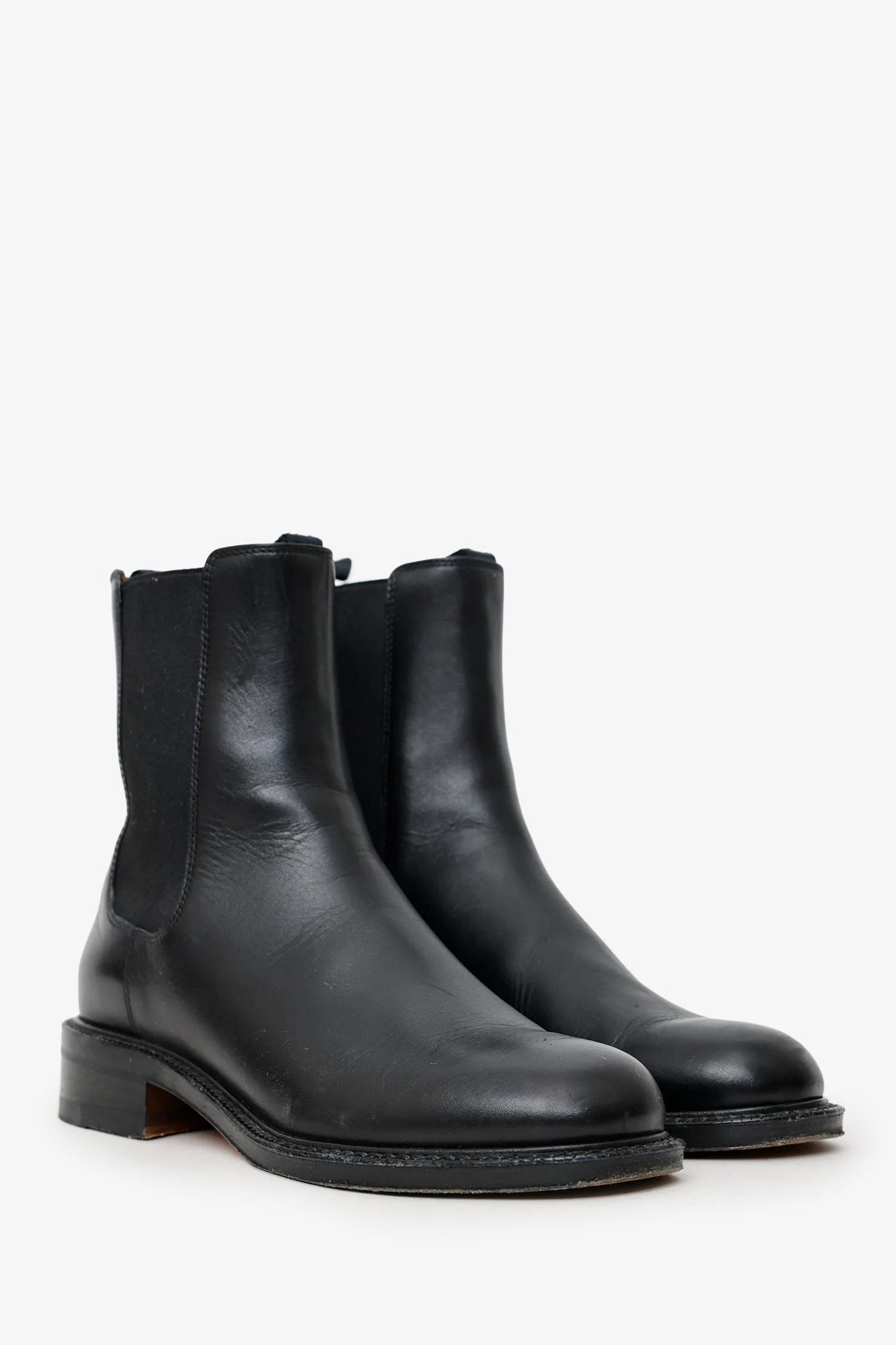 Celine Black Leather Ankle Boots Size 35 - Image 2