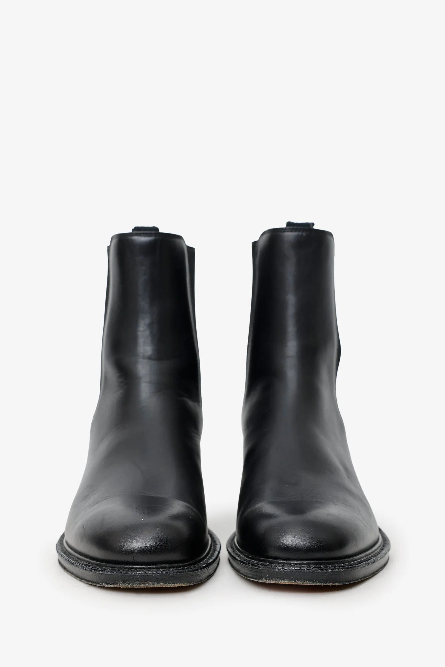 Celine Black Leather Ankle Boots Size 35 - Image 3