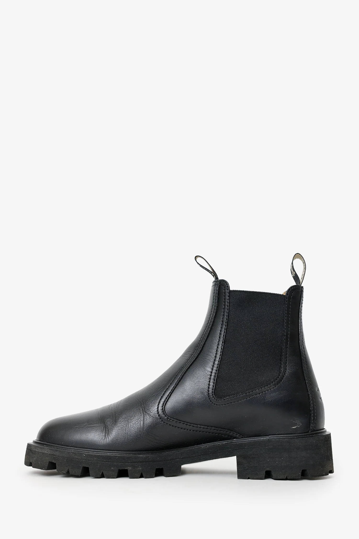 Celine Black Leather Margaret Lug Chelsea Boots Size 40.5 - Image 5