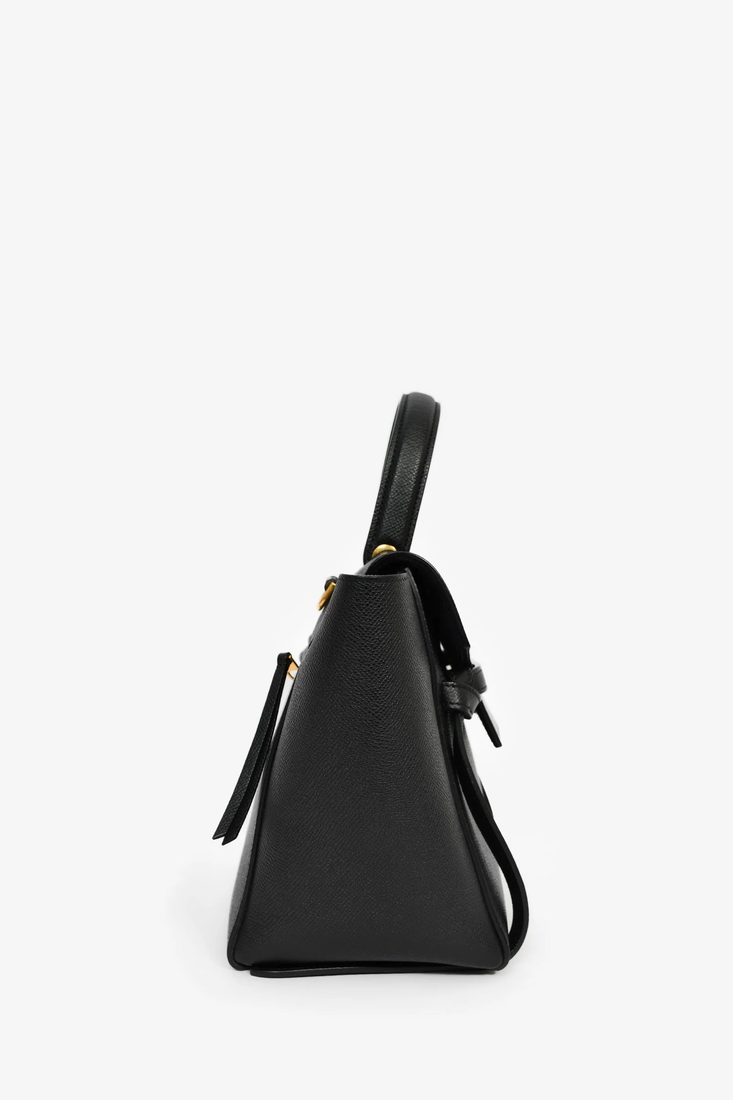 Celine Black Leather Micro Belt Bag With Strap - Image 3