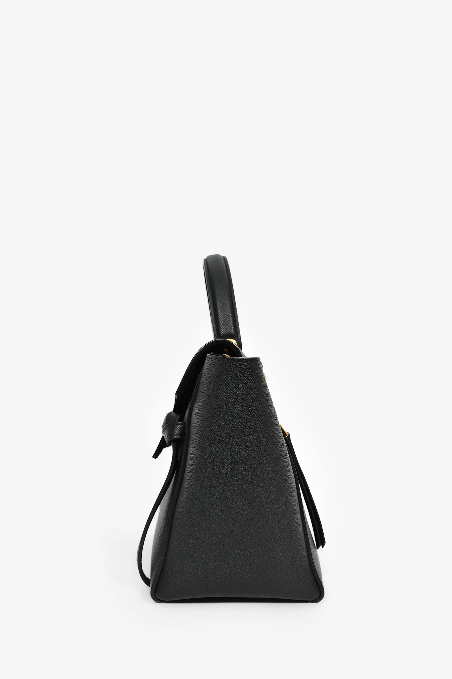 Celine Black Leather Micro Belt Bag With Strap - Image 4