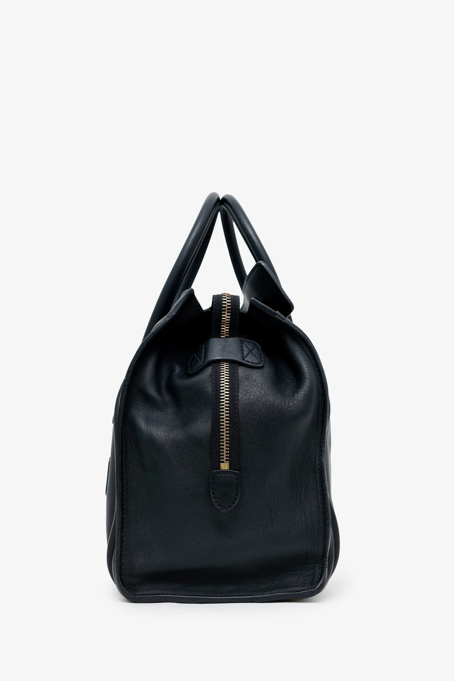 Celine Black Leather Micro Luggage Tote - Image 3