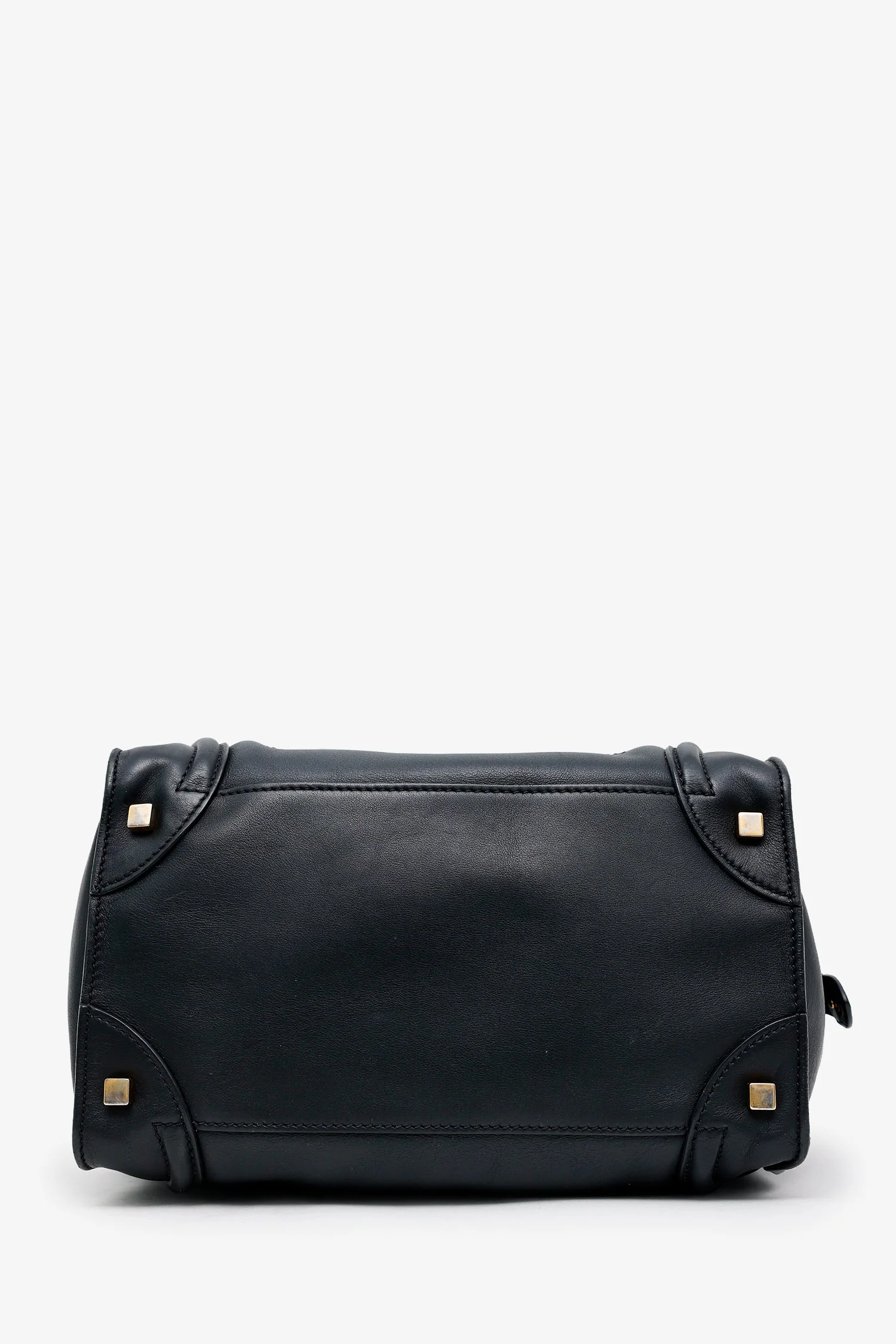 Celine Black Leather Micro Luggage Tote - Image 4