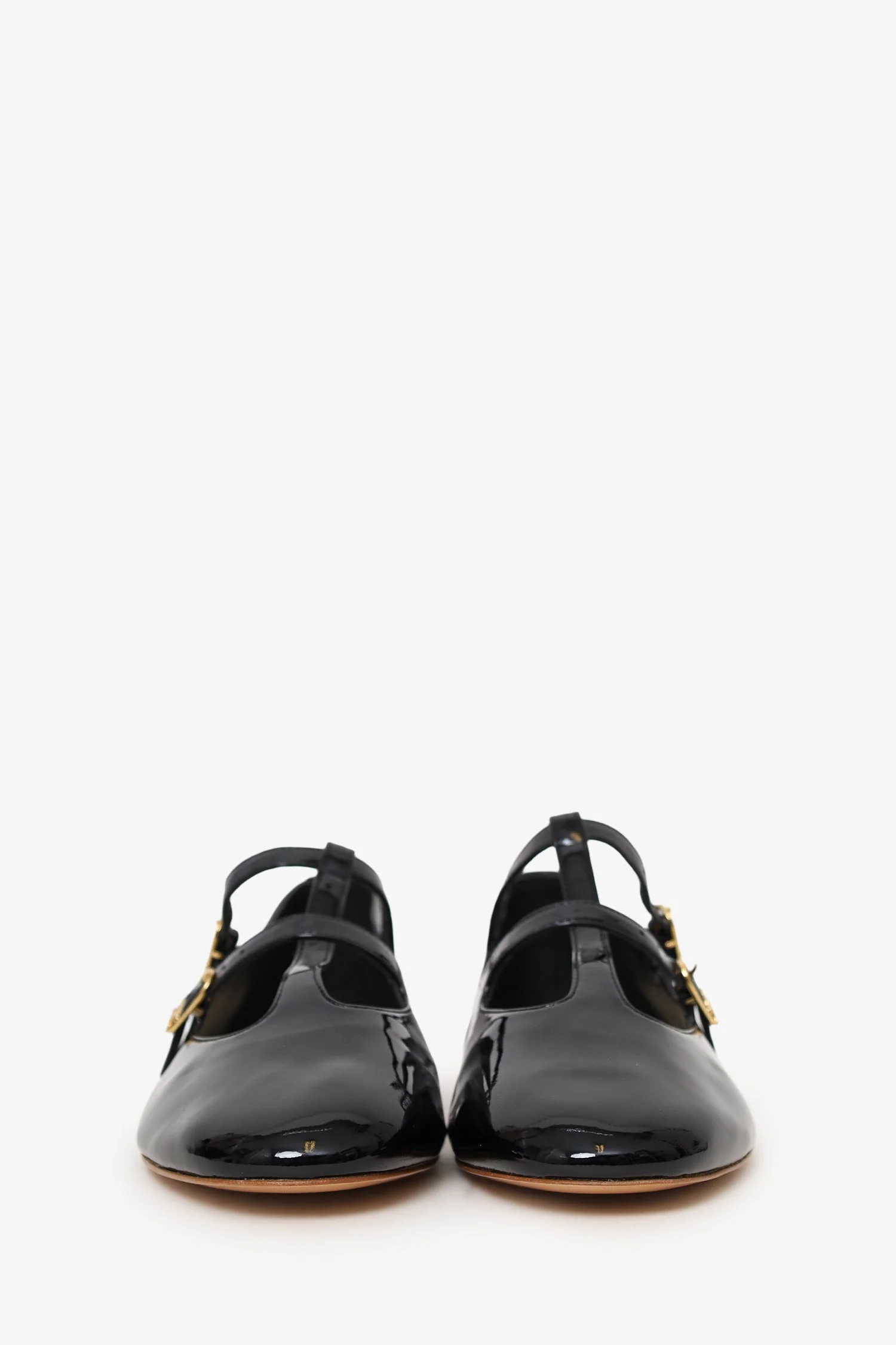 Celine Black Patent Leather Mary-Jane Flats Size 39 - Image 3