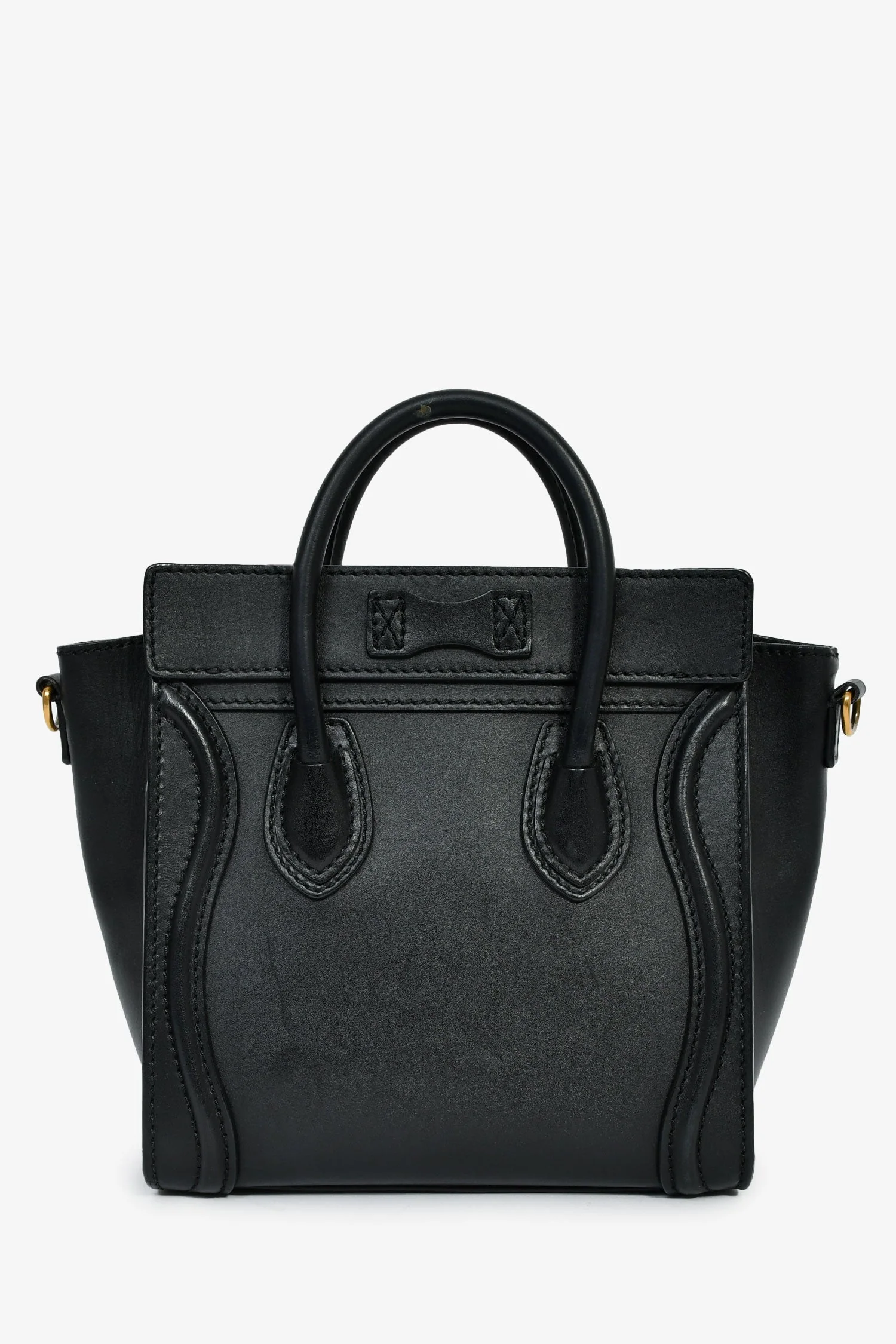 Celine Black Smooth Calfskin Mini Luggage Tote - Image 2