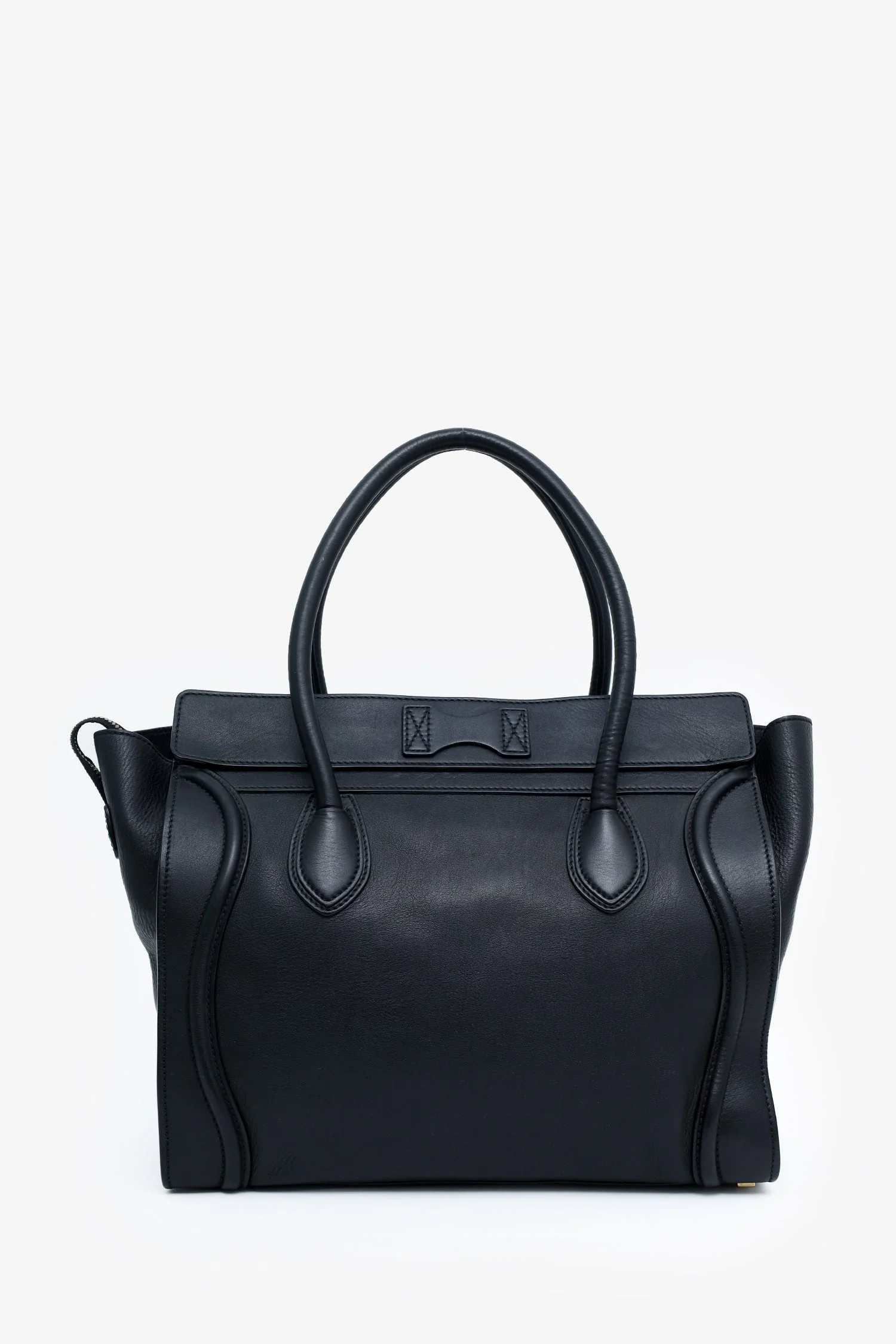 Celine Black Smooth Calfskin Mini Luggage Tote - Image 3