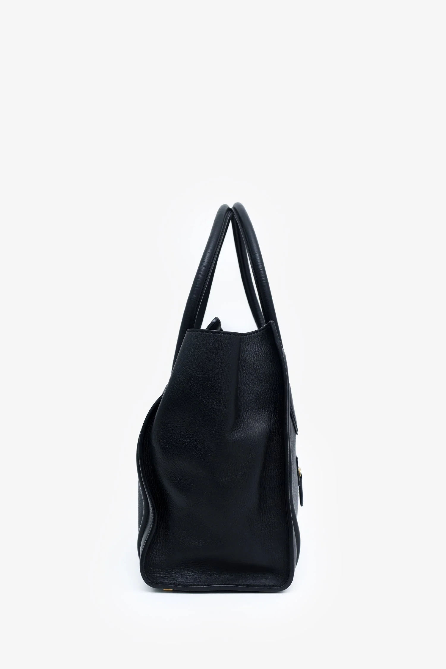 Celine Black Smooth Calfskin Mini Luggage Tote - Image 4