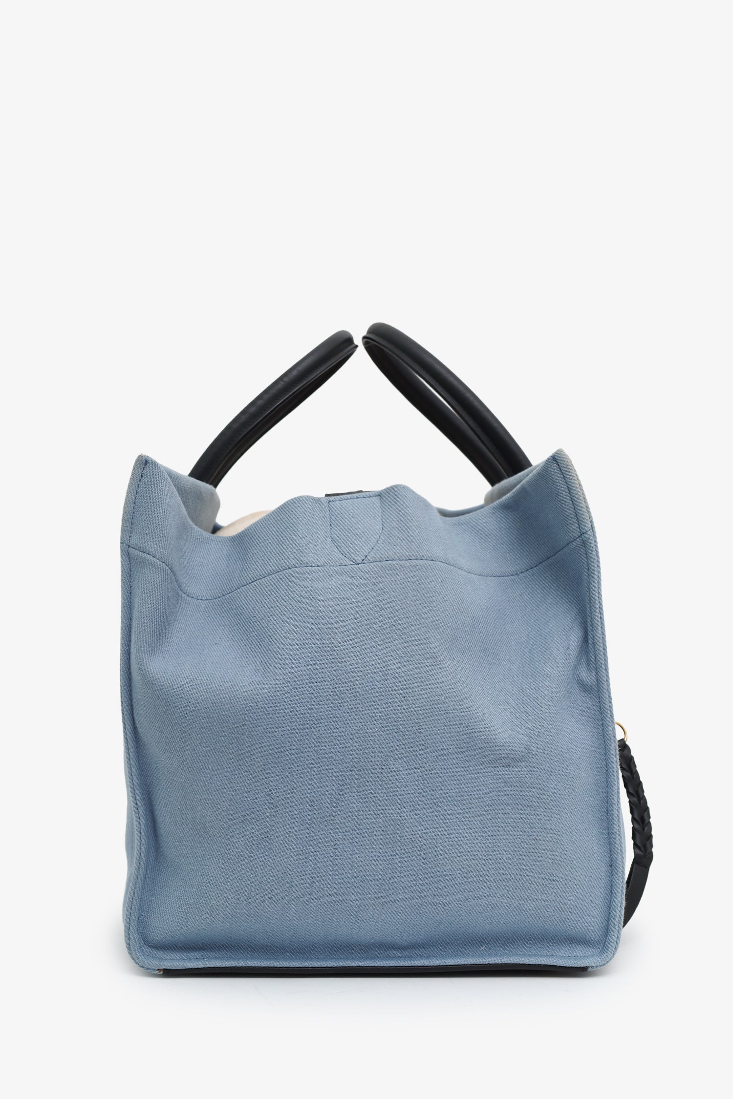 Celine Blue Denim Medium Luggage Phantom Tote - Image 3