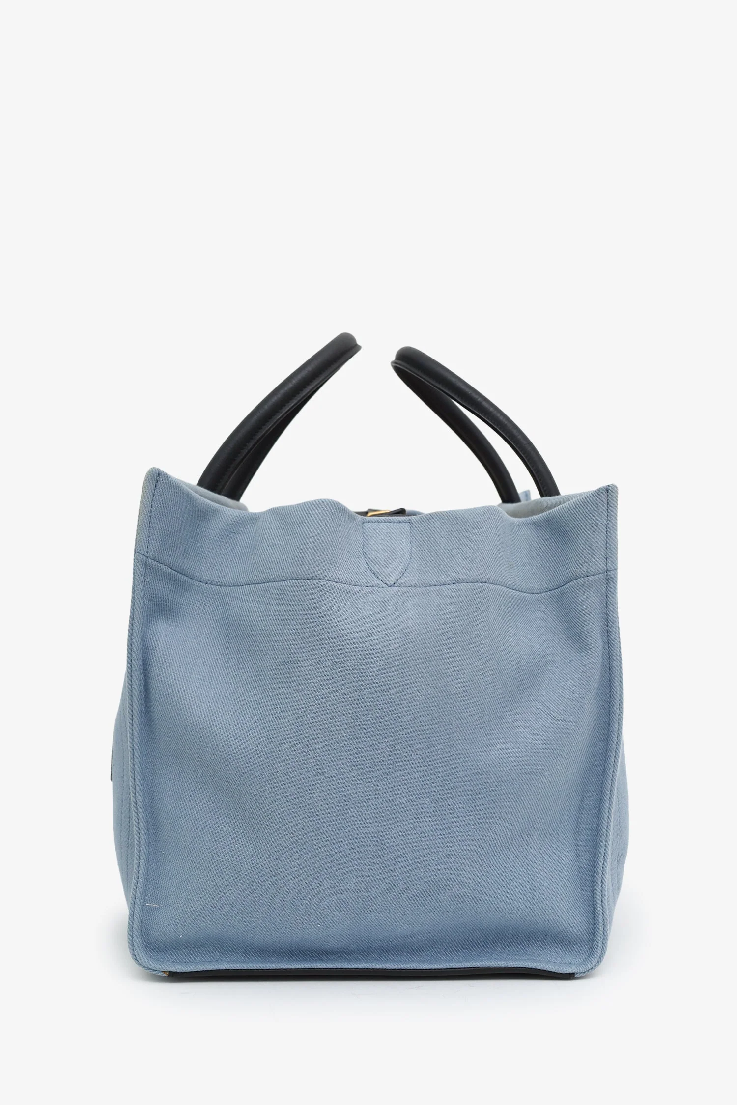 Celine Blue Denim Medium Luggage Phantom Tote - Image 4