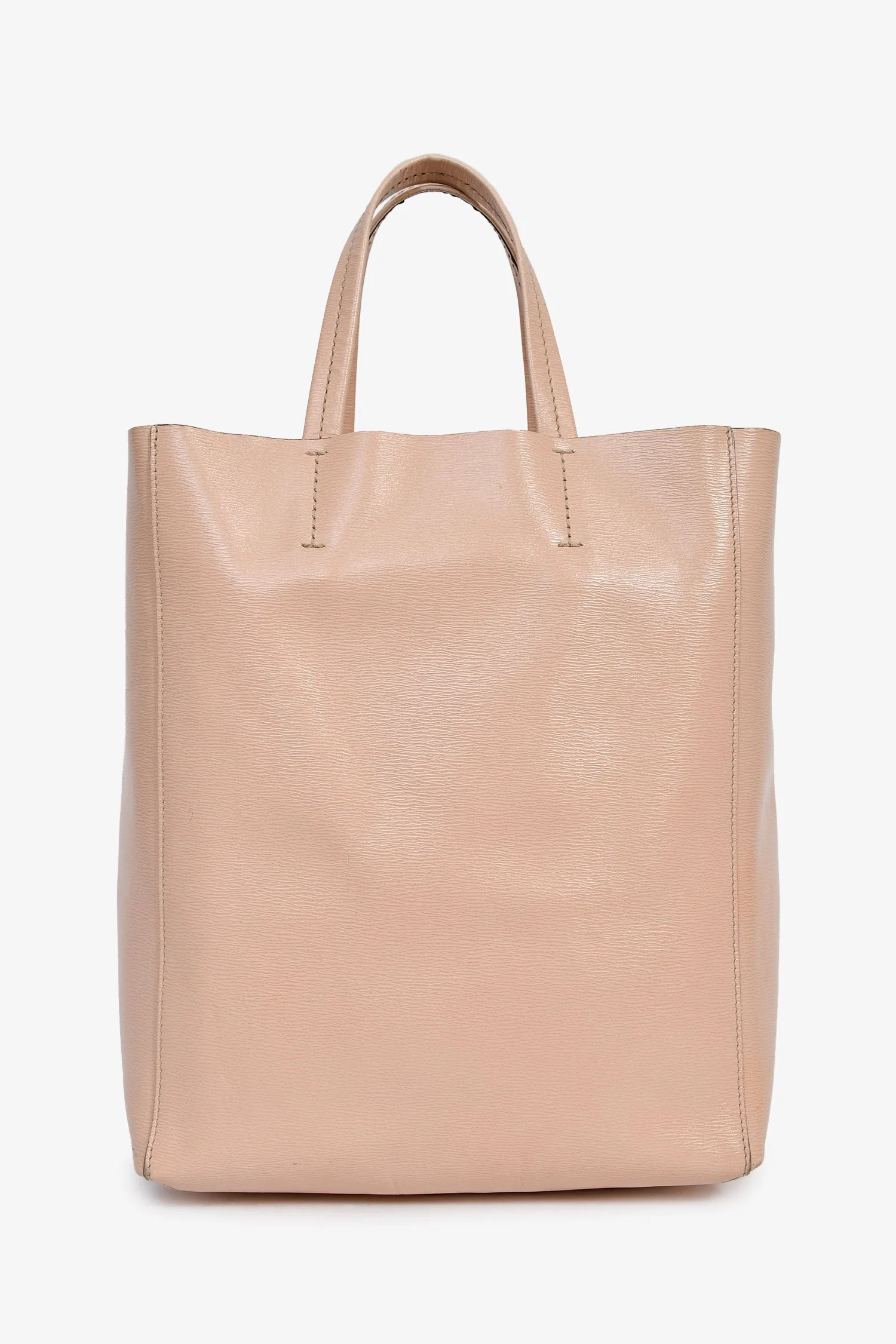 Celine Blush Leather Small Vertical Cabas Bag - Image 2