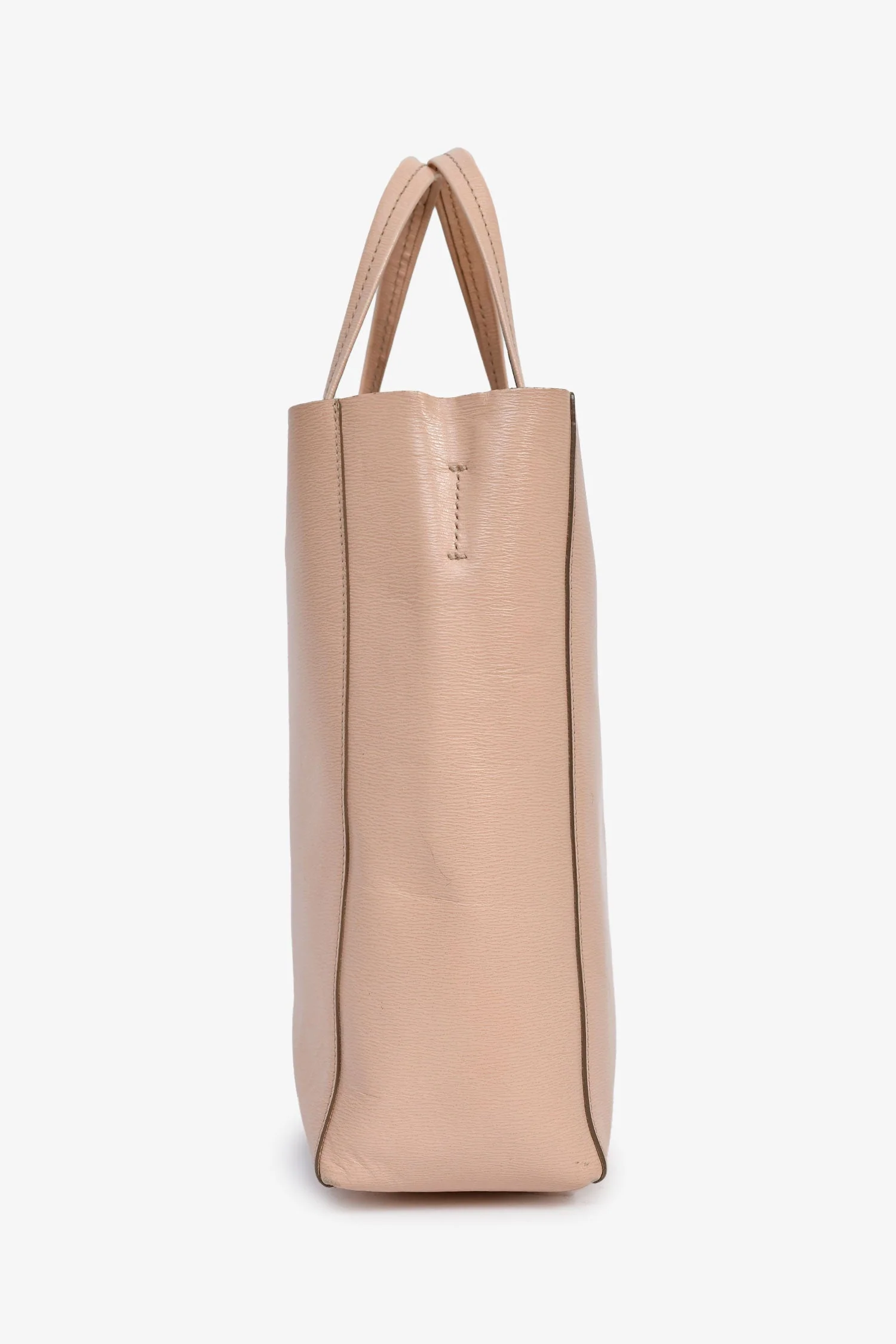 Celine Blush Leather Small Vertical Cabas Bag - Image 4