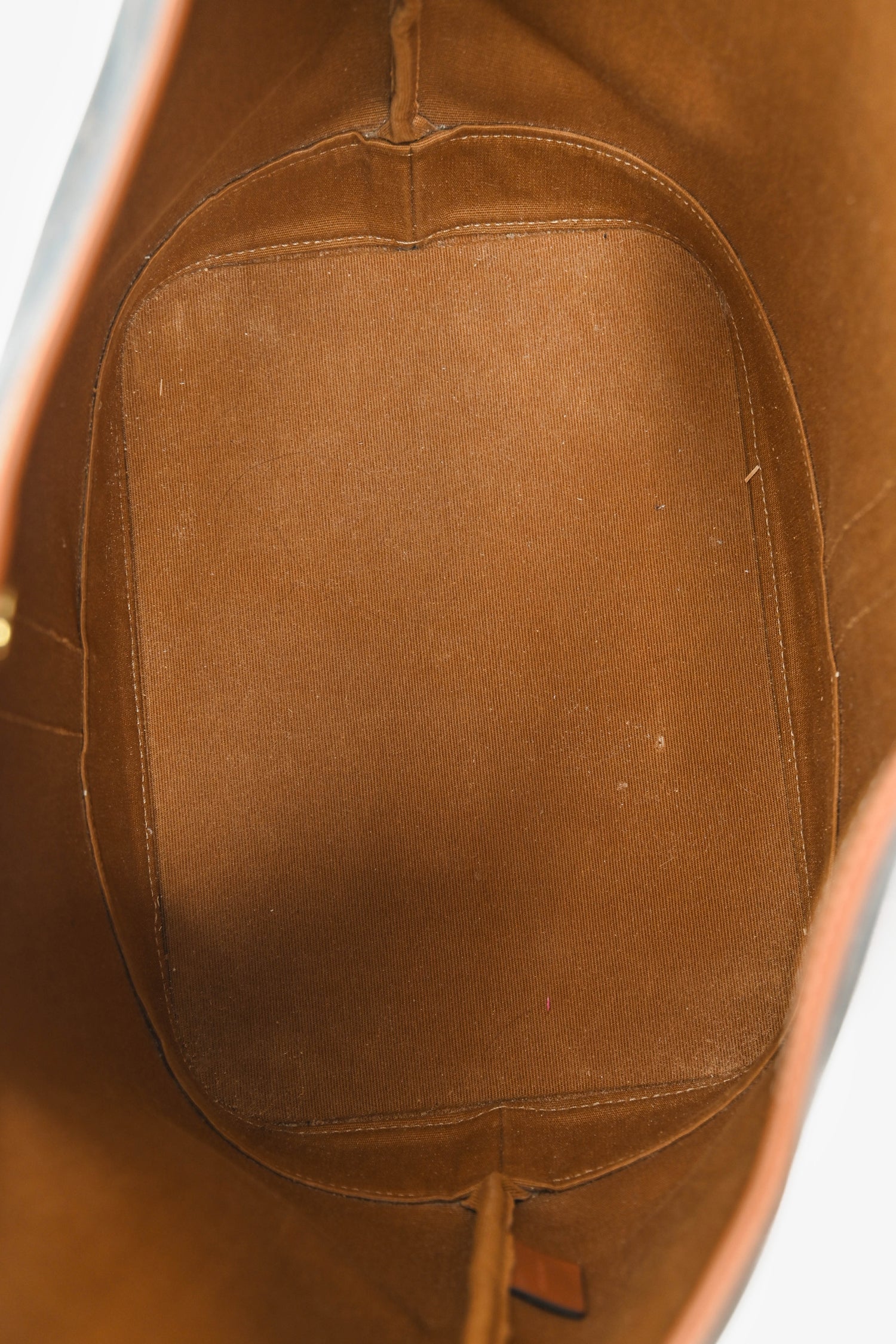 Celine Brown Canvas/Leather Triomphe Medium Bucket Bag - Image 6