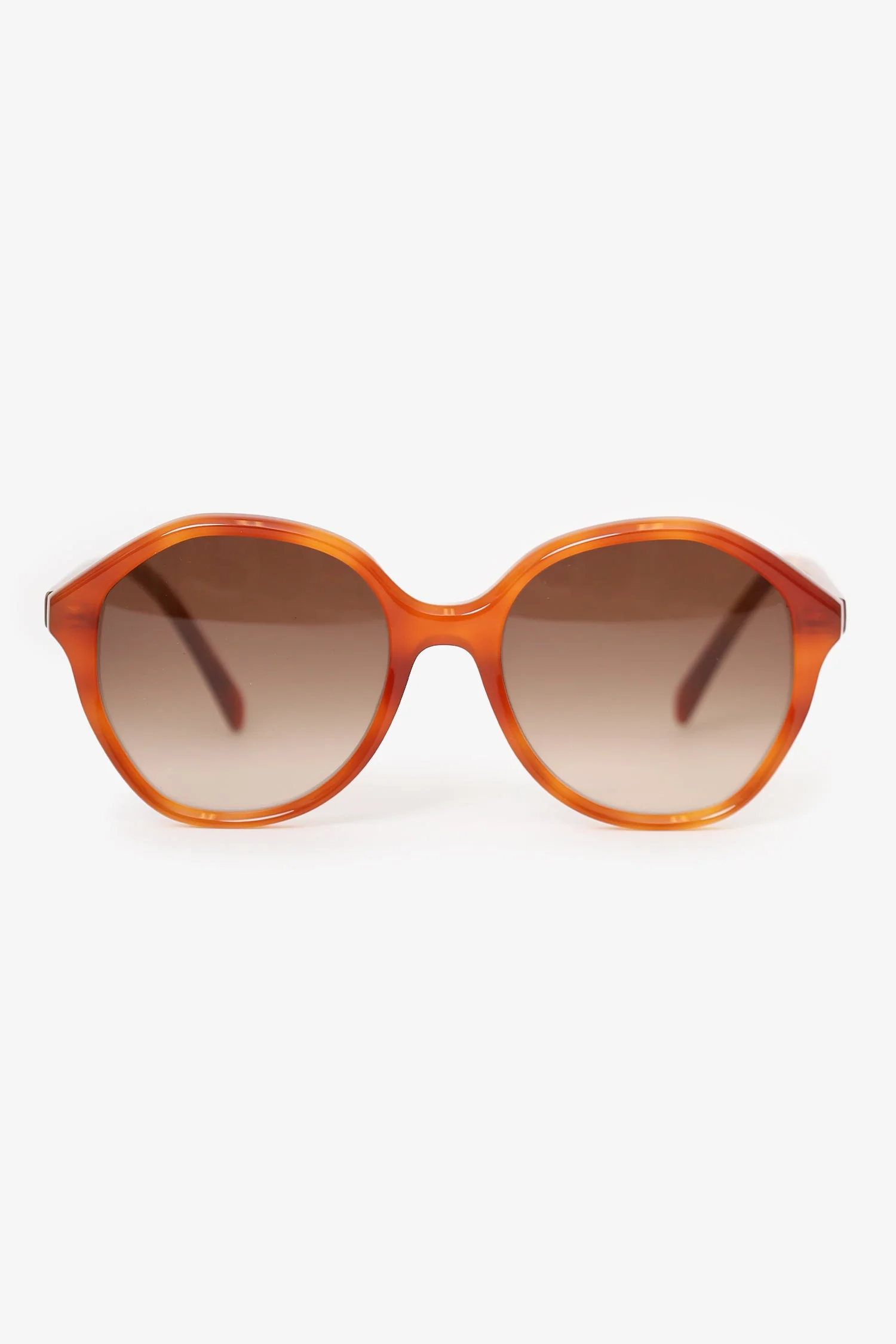 Celine Brown Frame Round Sunglasses