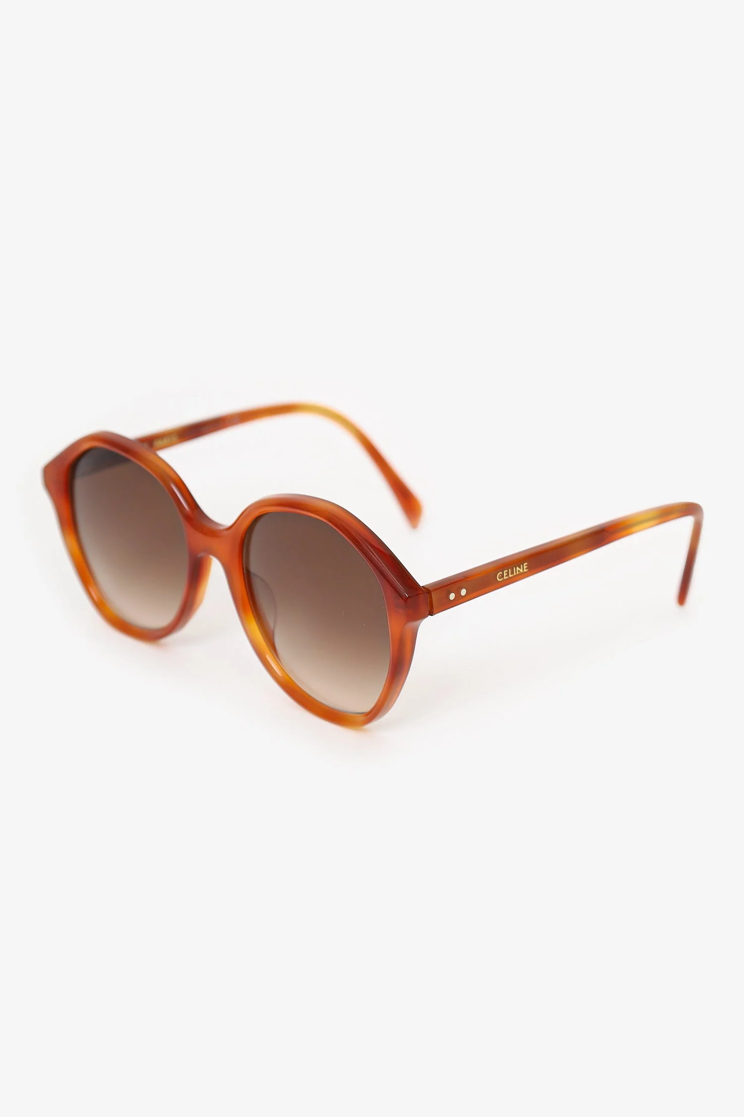 Celine Brown Frame Round Sunglasses - Image 2