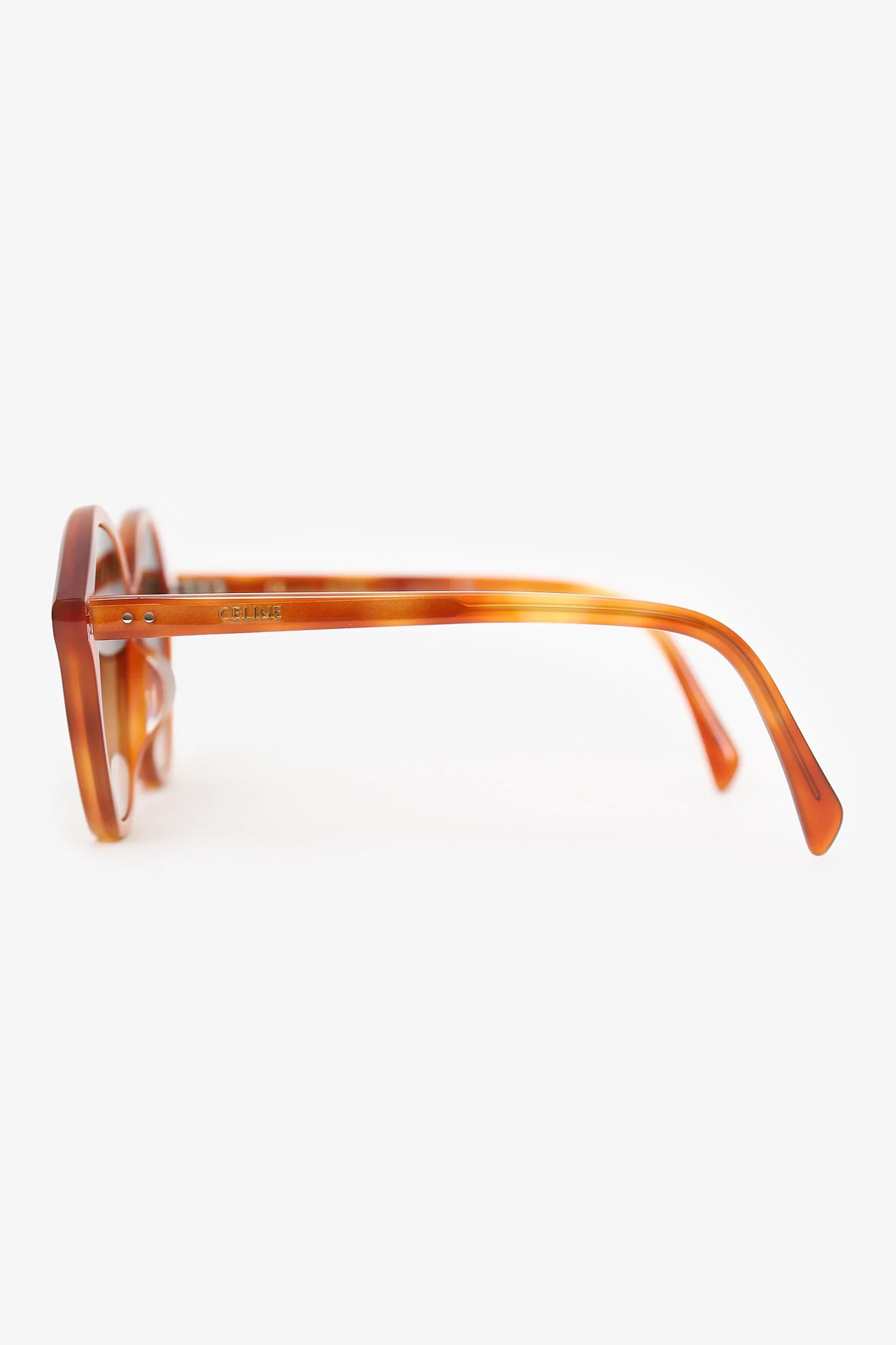 Celine Brown Frame Round Sunglasses - Image 3