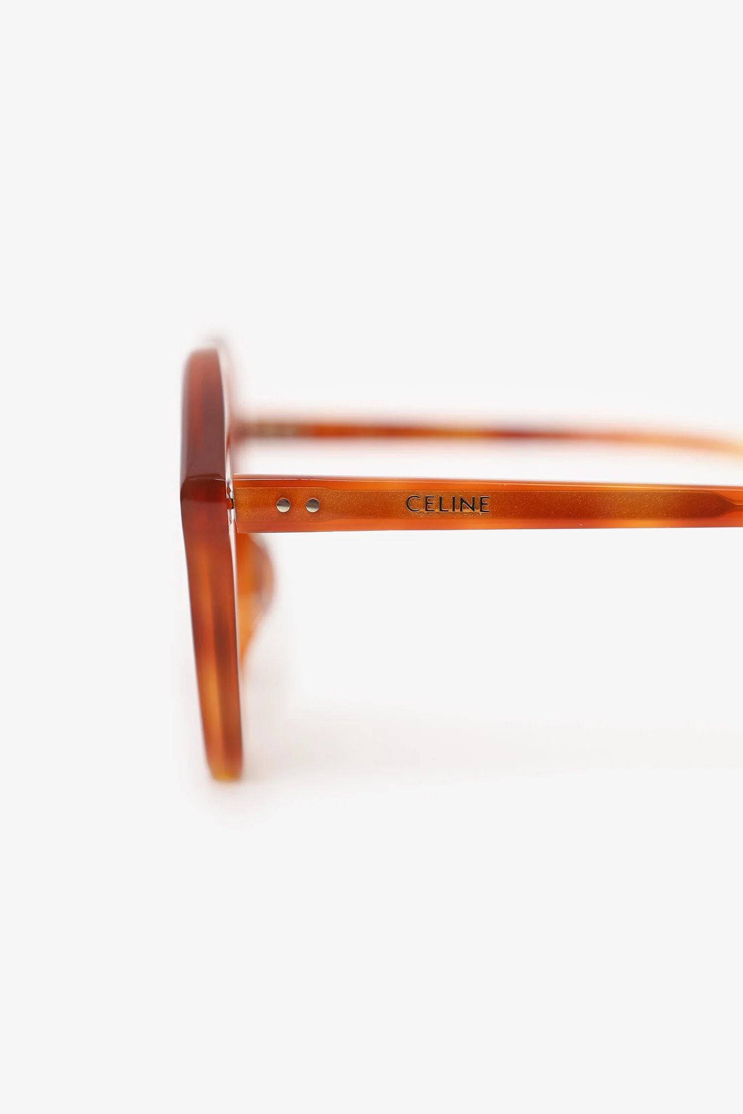 Celine Brown Frame Round Sunglasses - Image 4