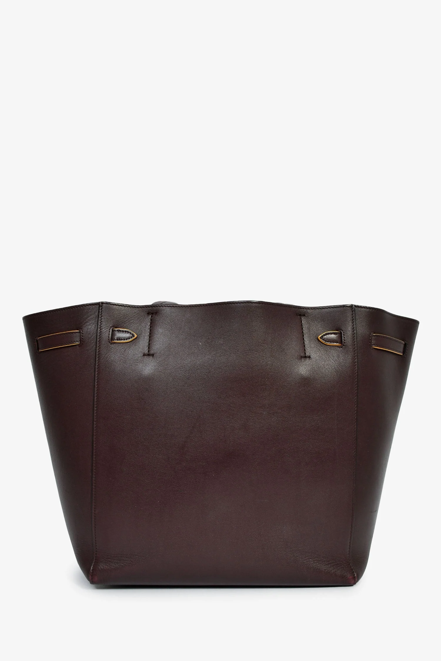 Celine Brown Leather 'Cabas' Phantom Tote Bag With Tassels - Image 2