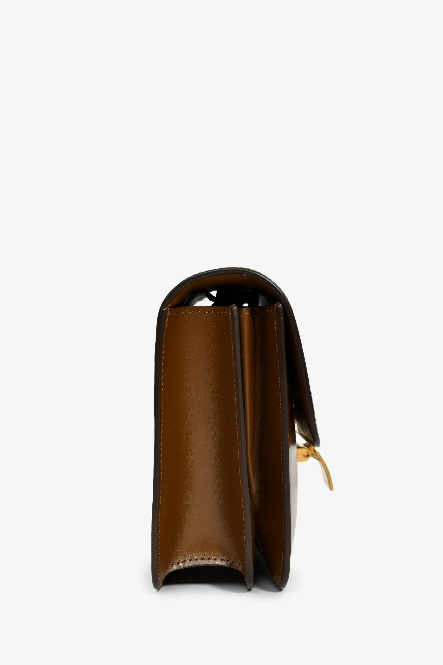 Celine Brown Leather Small Box Crossbody Bag - Image 3