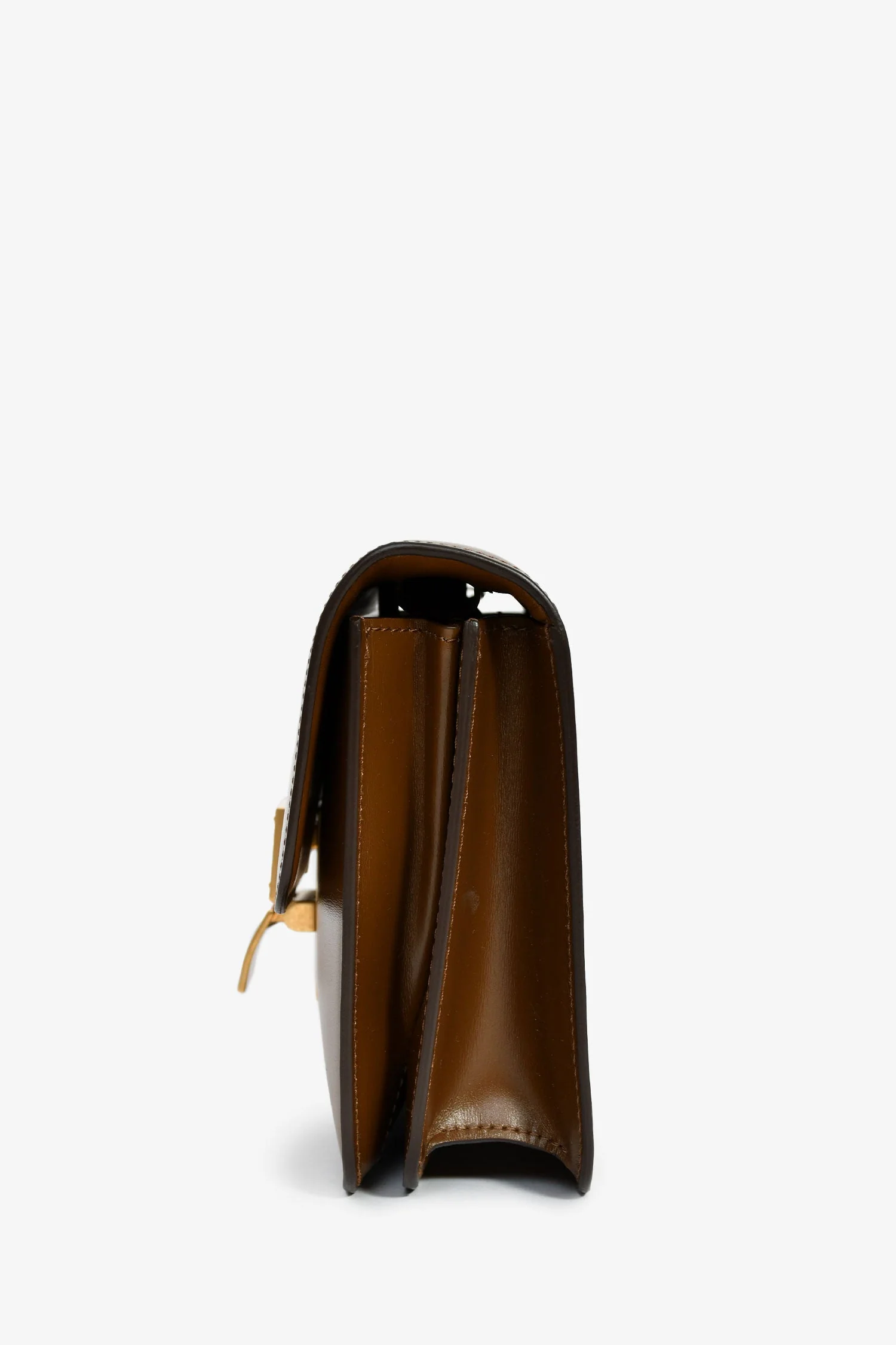 Celine Brown Leather Small Box Crossbody Bag - Image 4