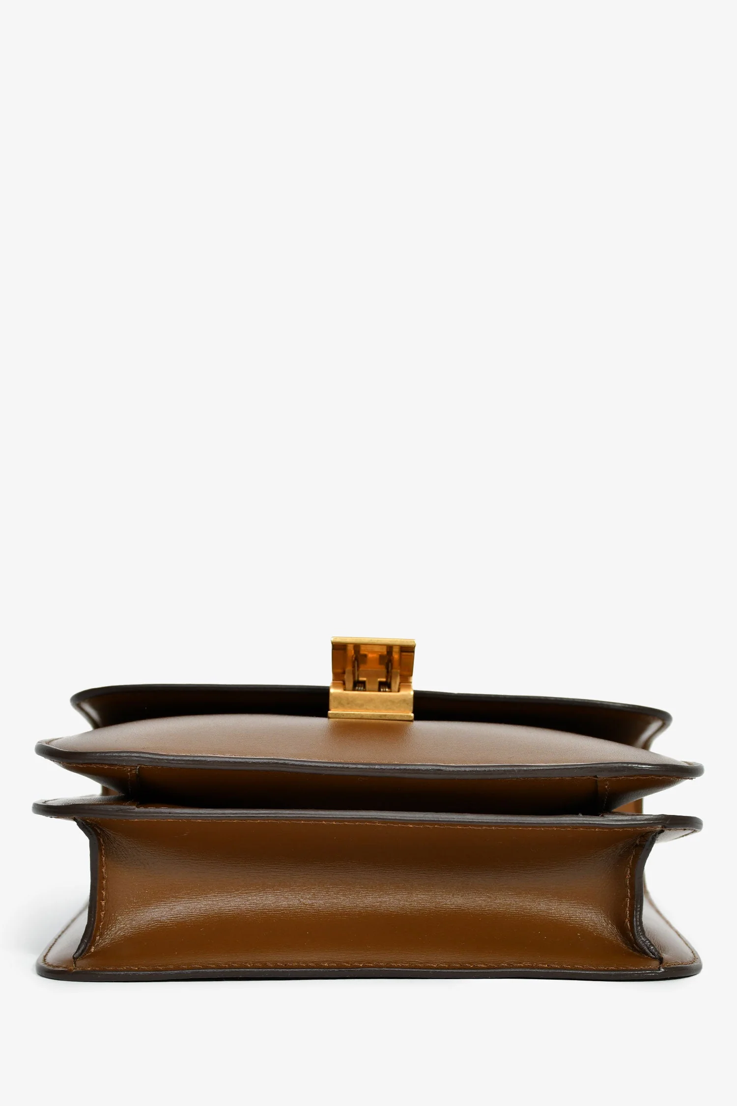 Celine Brown Leather Small Box Crossbody Bag - Image 5