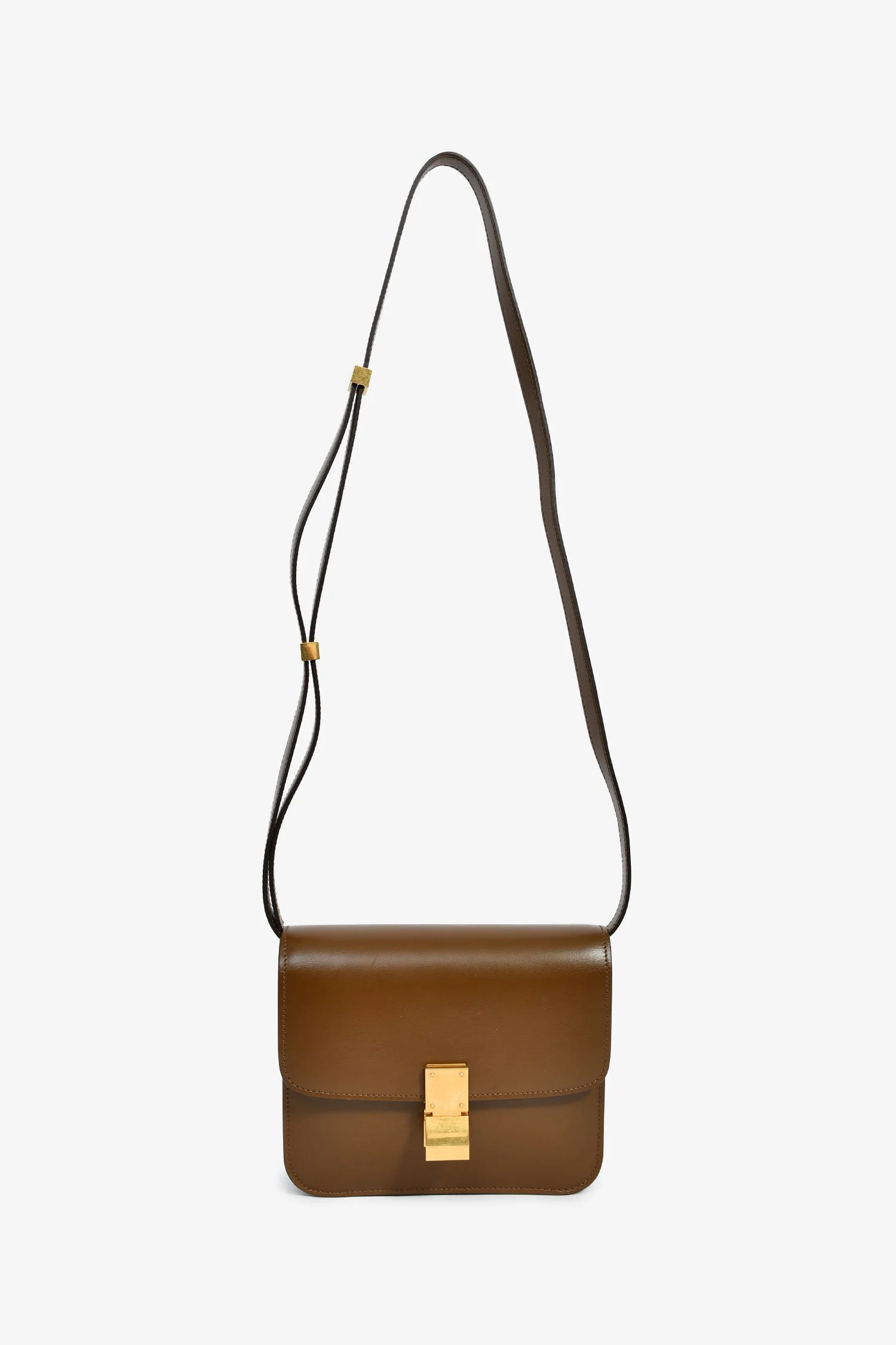 Celine Brown Leather Small Box Crossbody Bag - Image 7