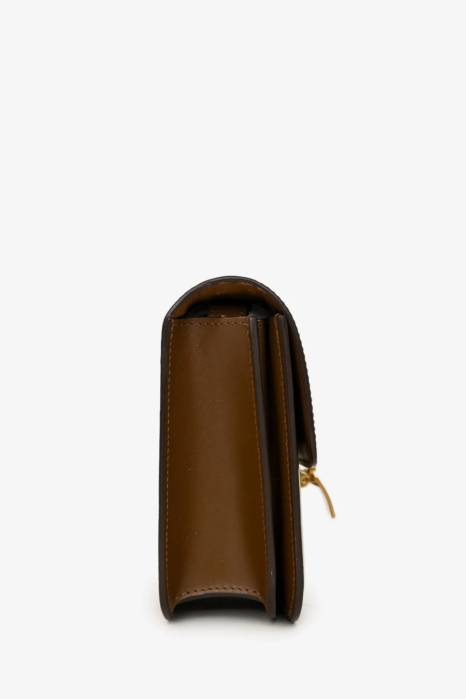 Celine Brown Leather Small Box Crossbody Bag - Image 3