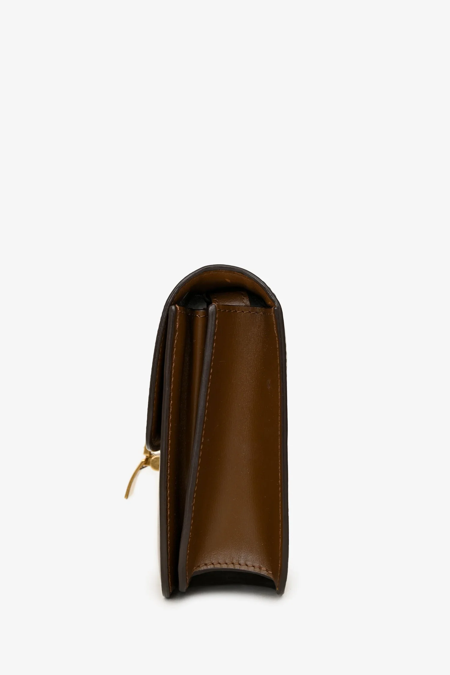 Celine Brown Leather Small Box Crossbody Bag - Image 4