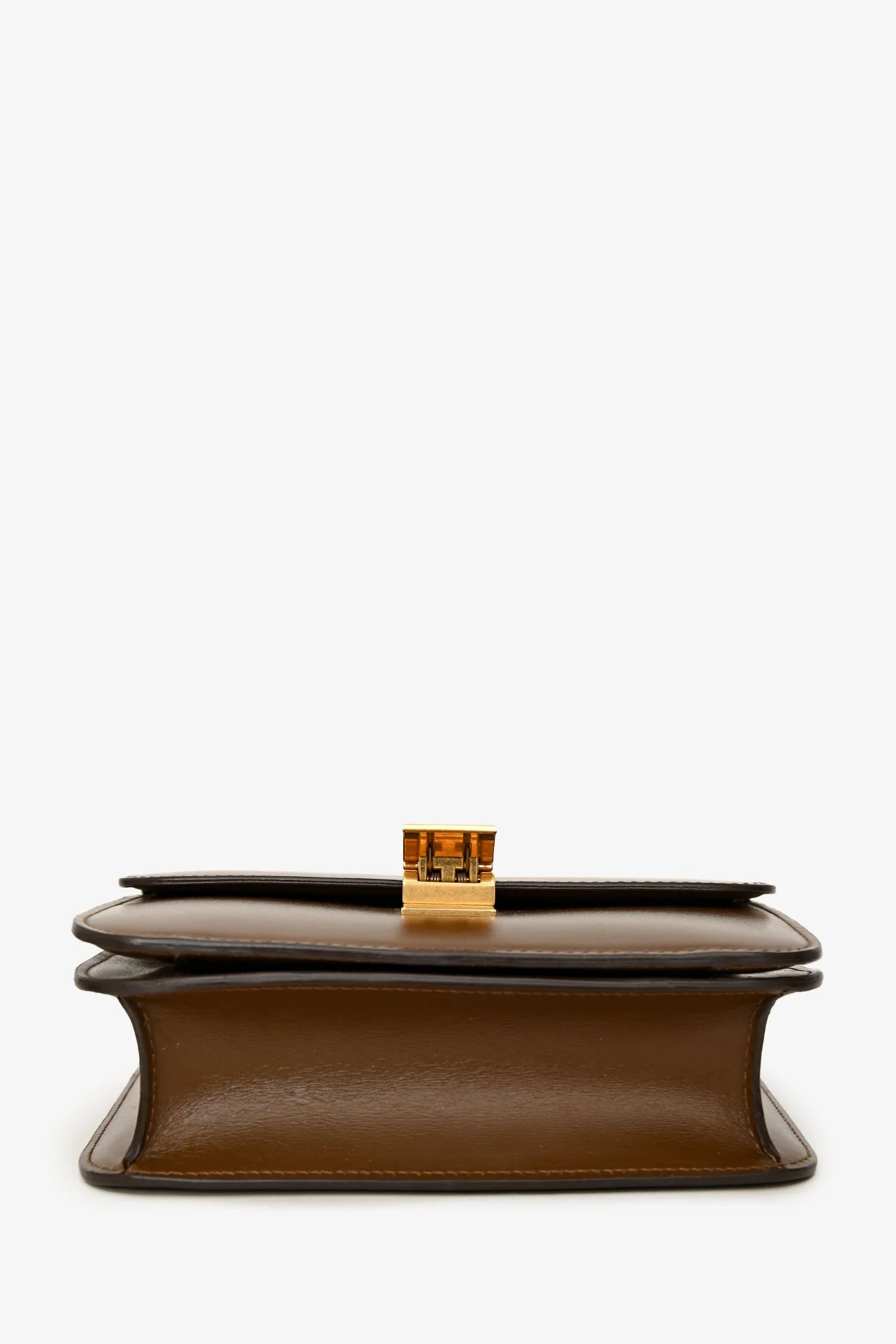 Celine Brown Leather Small Box Crossbody Bag - Image 5