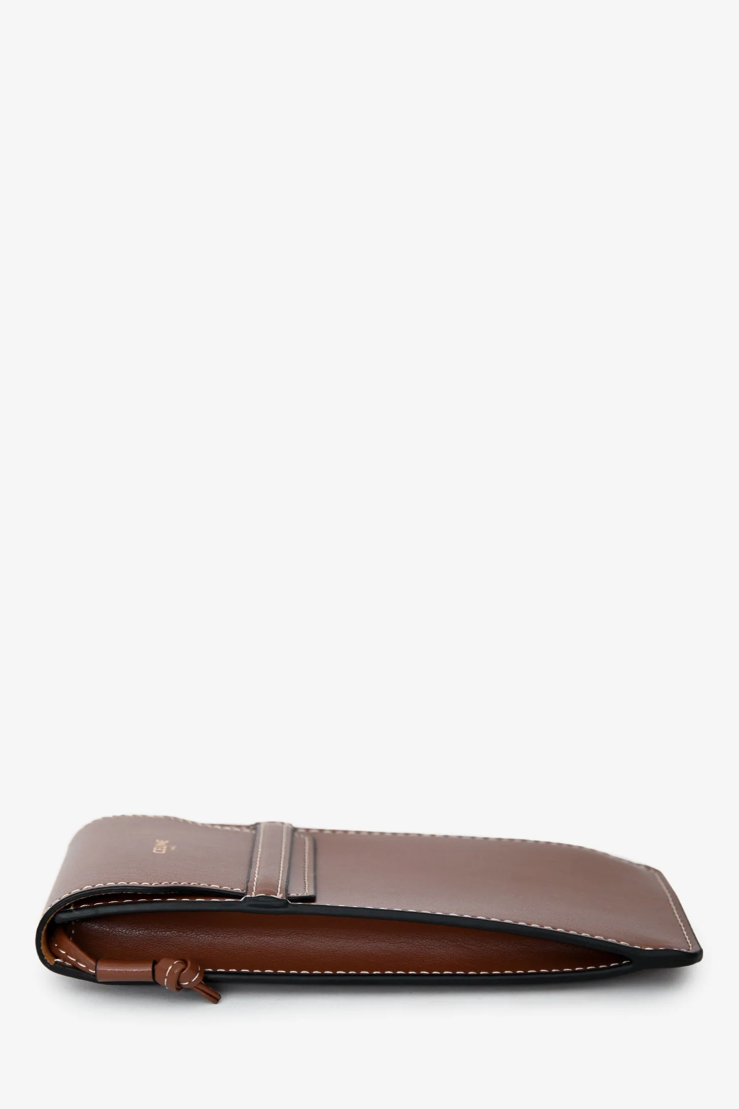 Celine Brown Leather Sunglass Pouch - Image 3