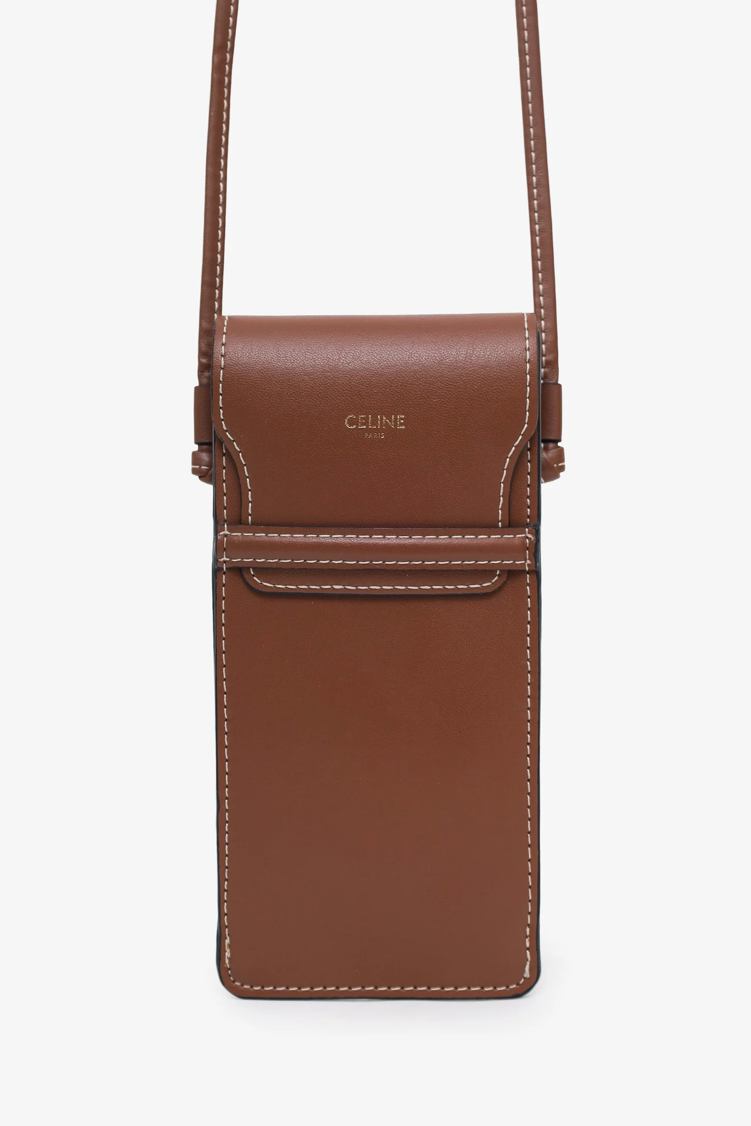 Celine Brown Round Frame Sunglasses With Leather Case - Image 6