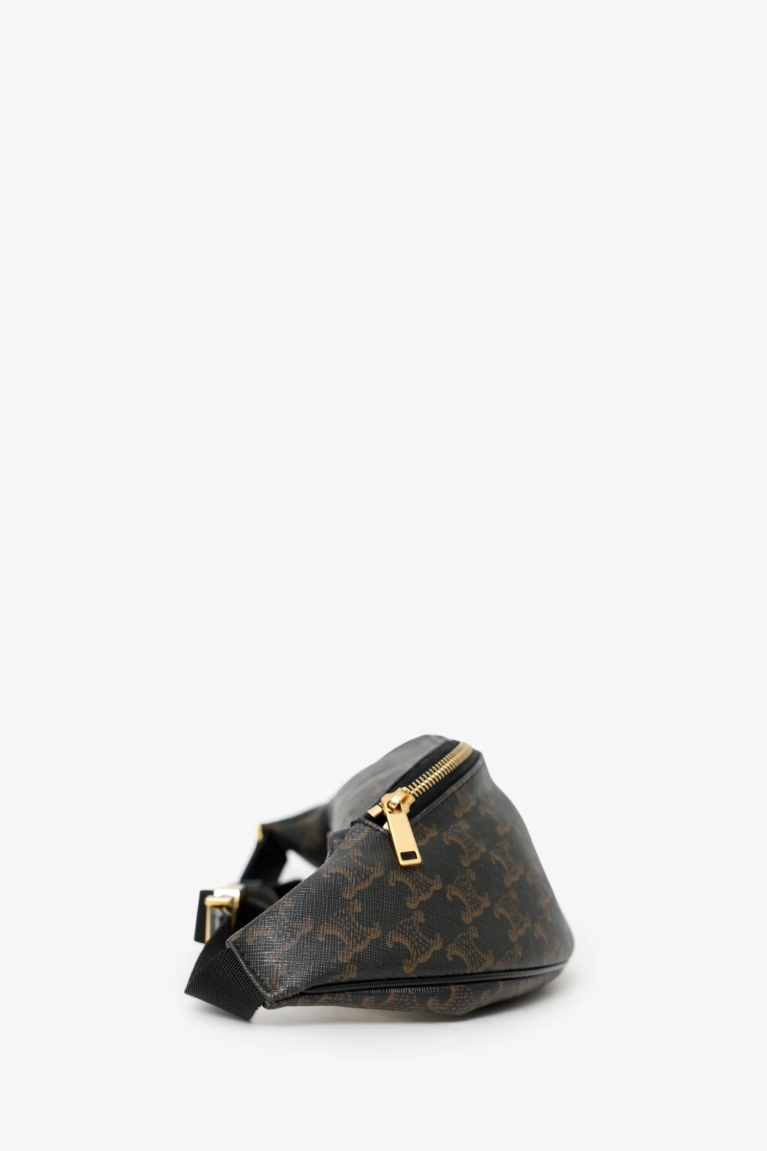 Celine Brown Triomphe Canvas Belt Bag - Image 2