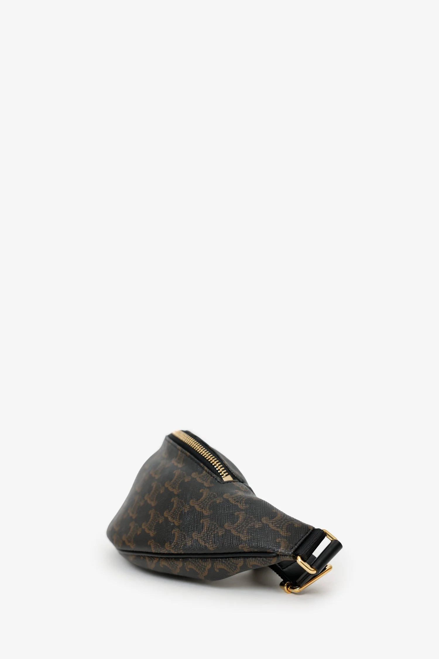 Celine Brown Triomphe Canvas Belt Bag - Image 3