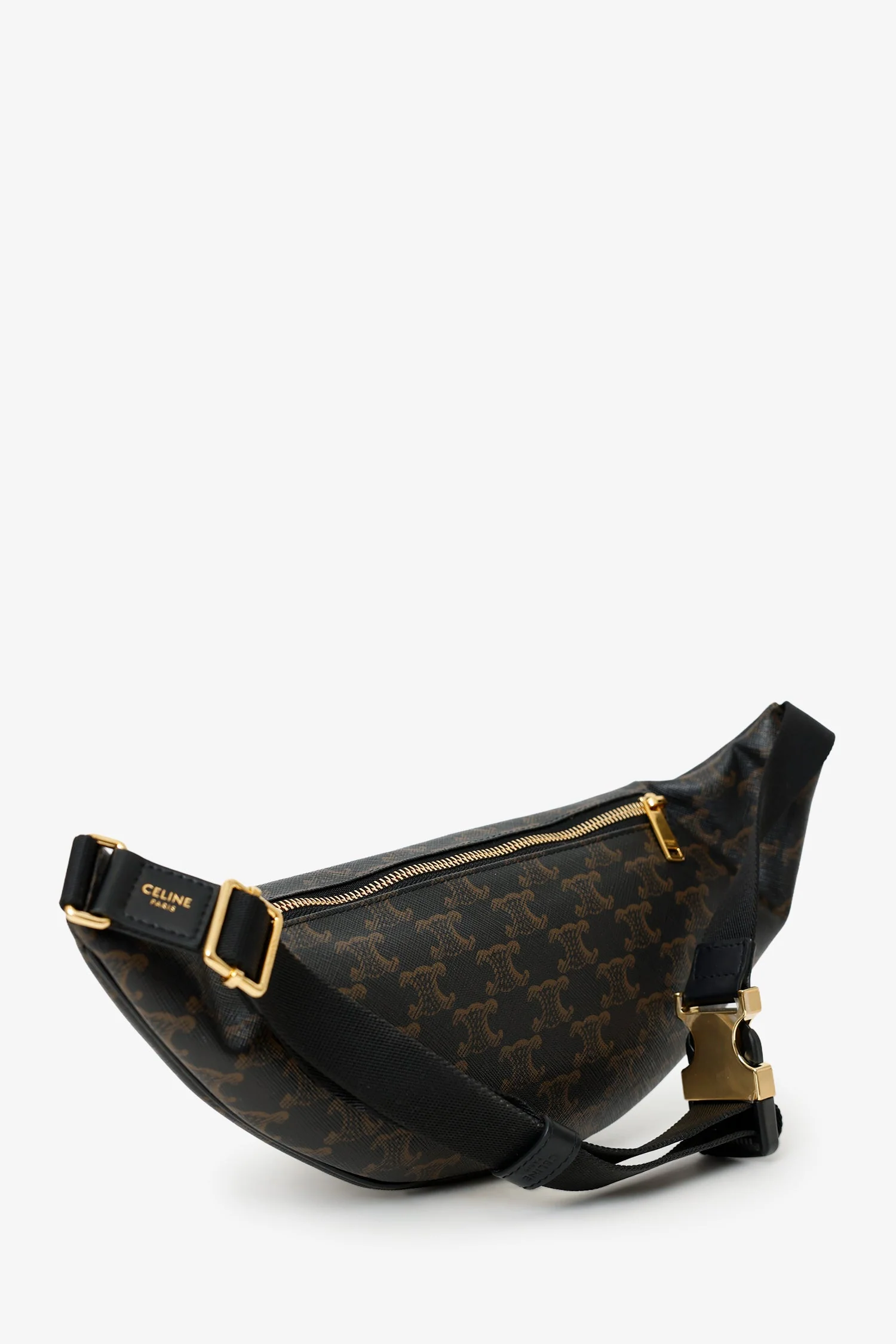 Celine Brown Triomphe Canvas Belt Bag - Image 4